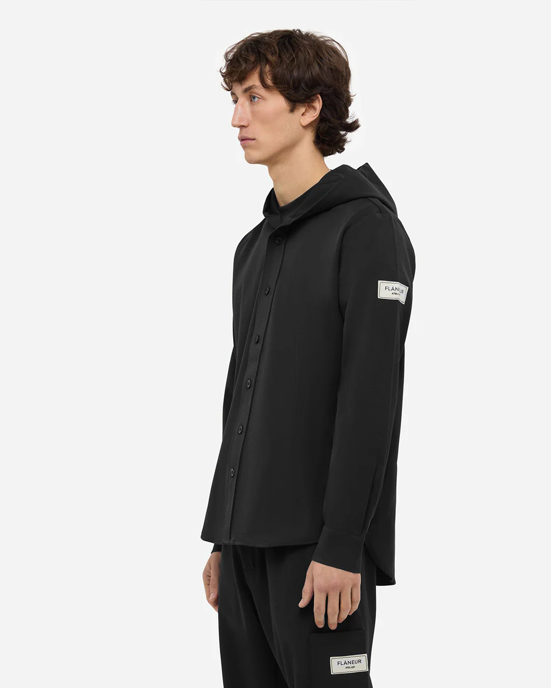 Atelier Hooded Shirt | Black - Image 4