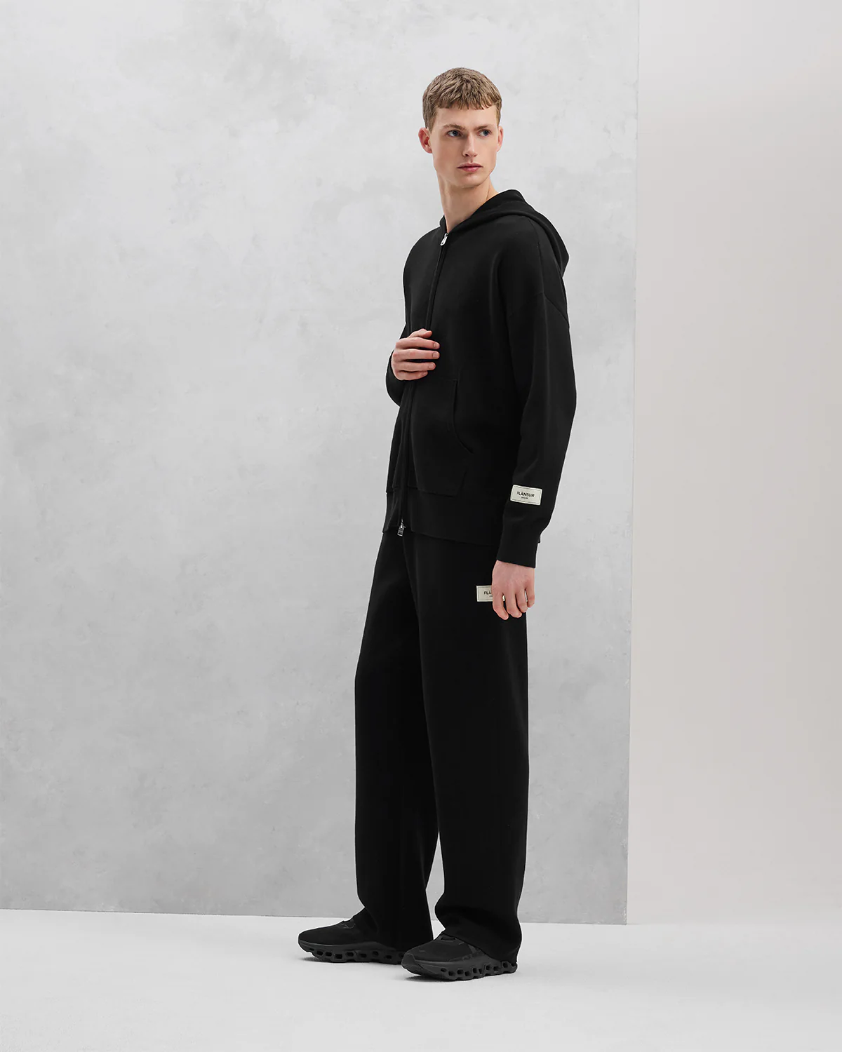 Atelier Knit Zip-Up | Black - Image 3