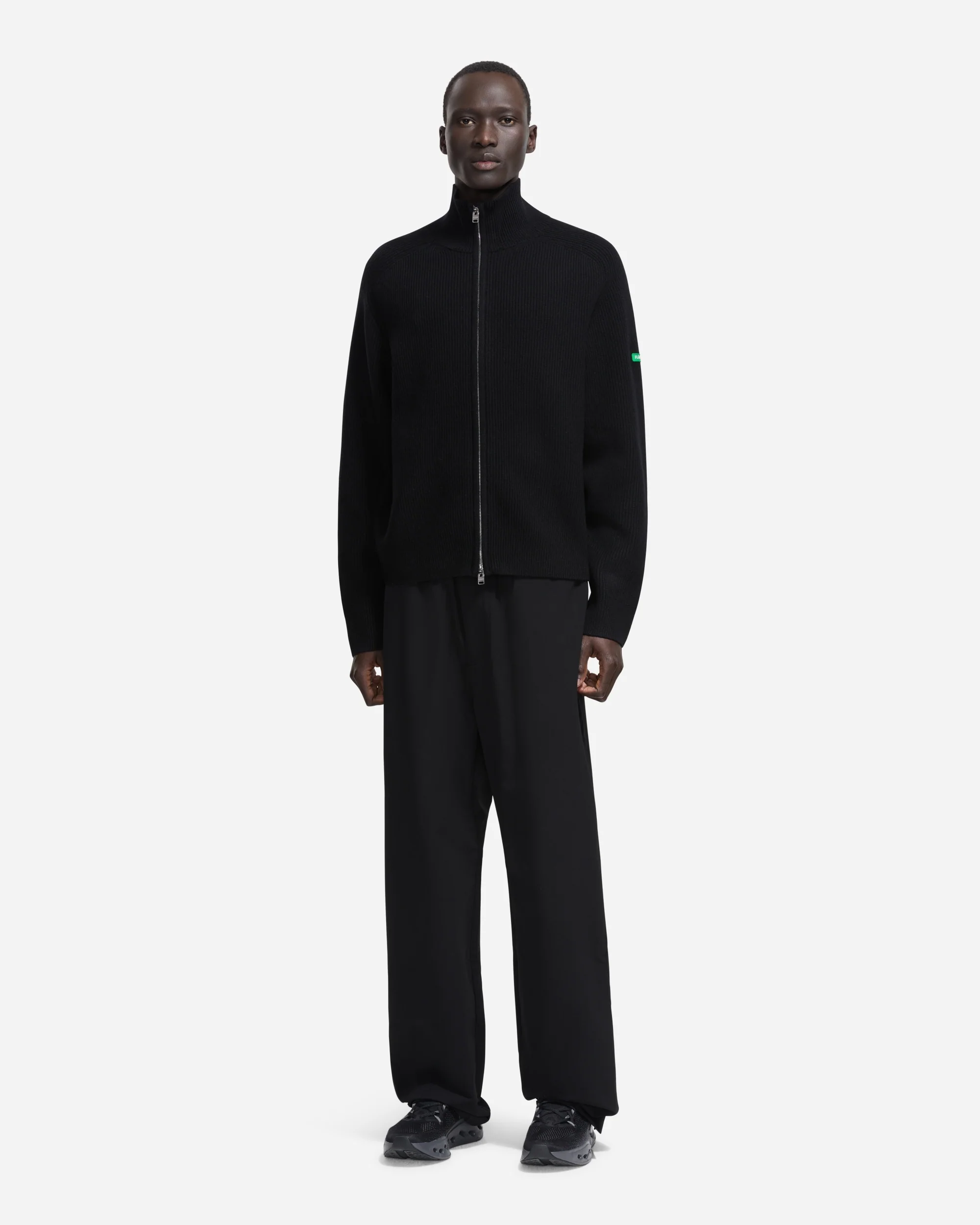 Badge Knit Cardigan | Black - Image 5