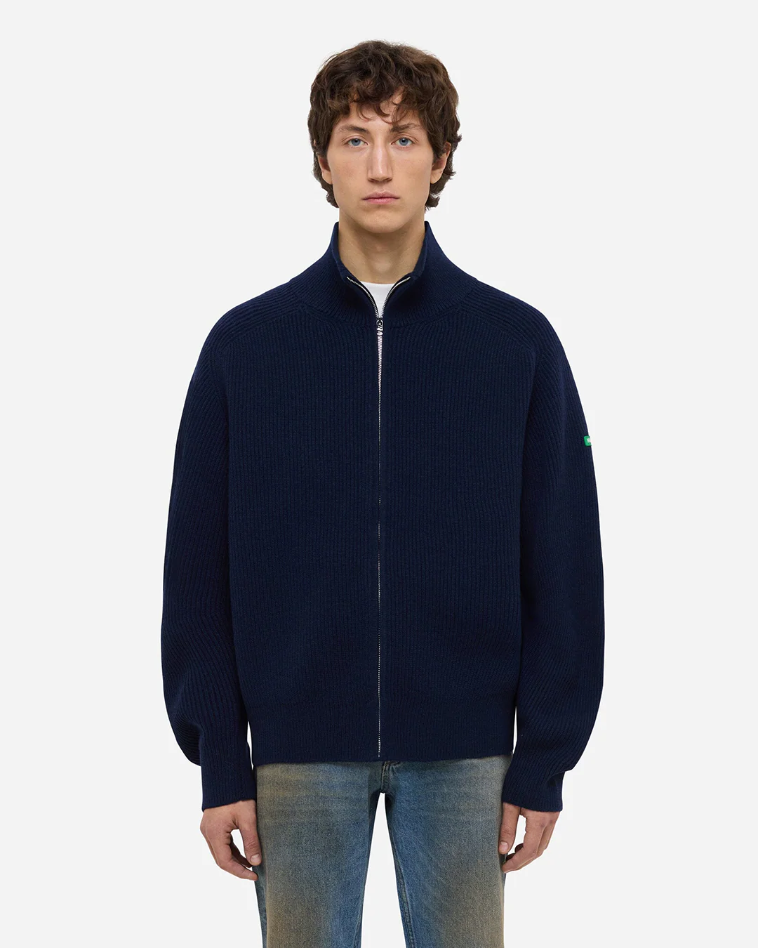 Badge Knit Cardigan | Navy - Image 3