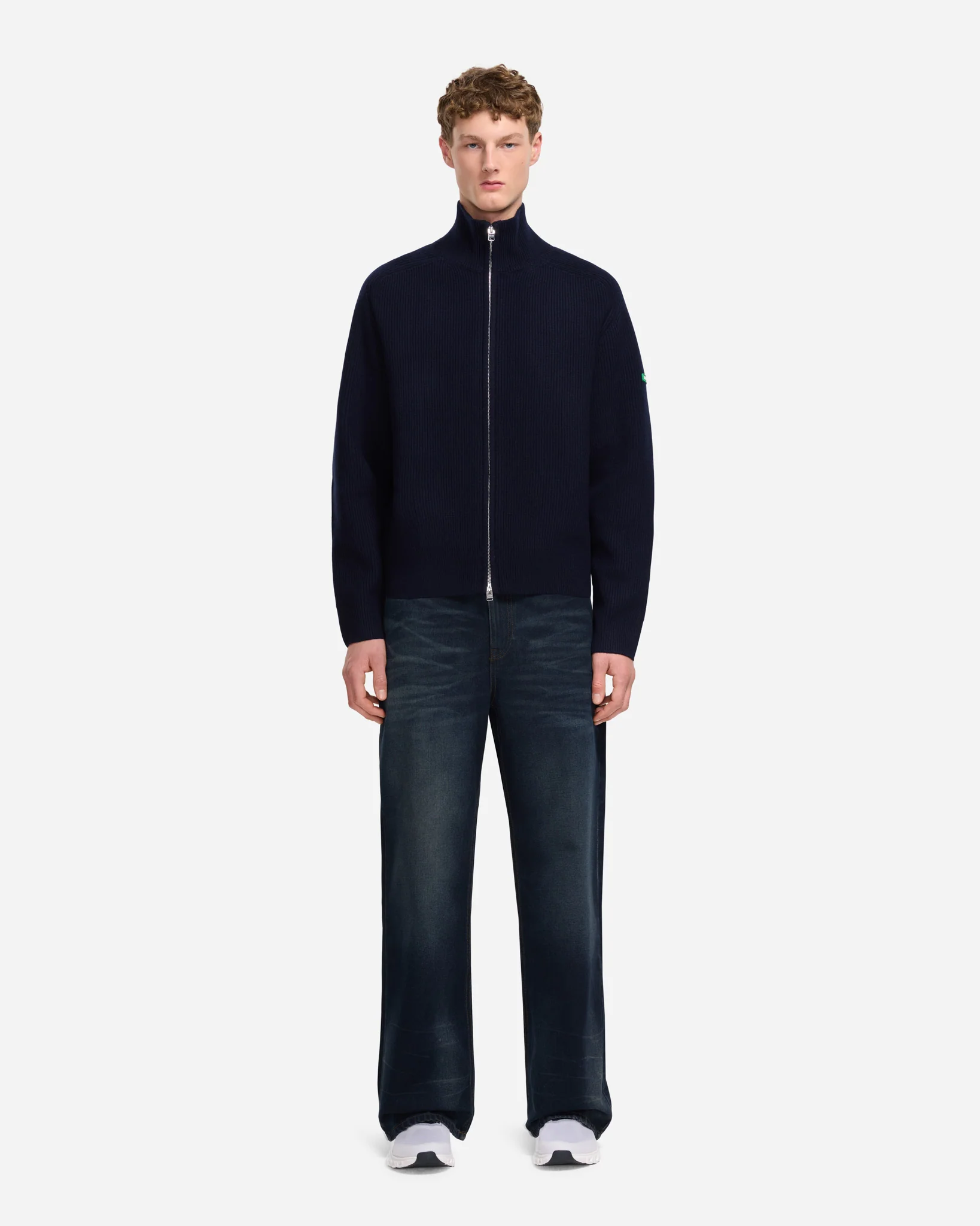 Badge Knit Cardigan | Navy - Image 6