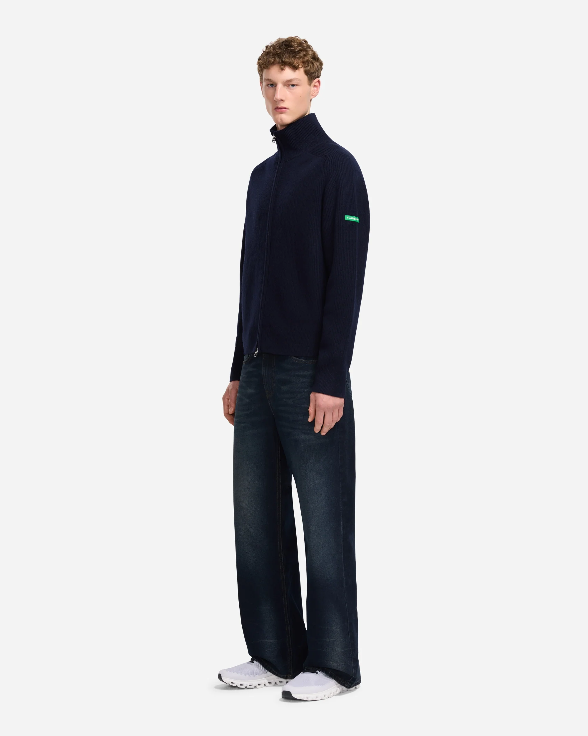 Badge Knit Cardigan | Navy - Image 7