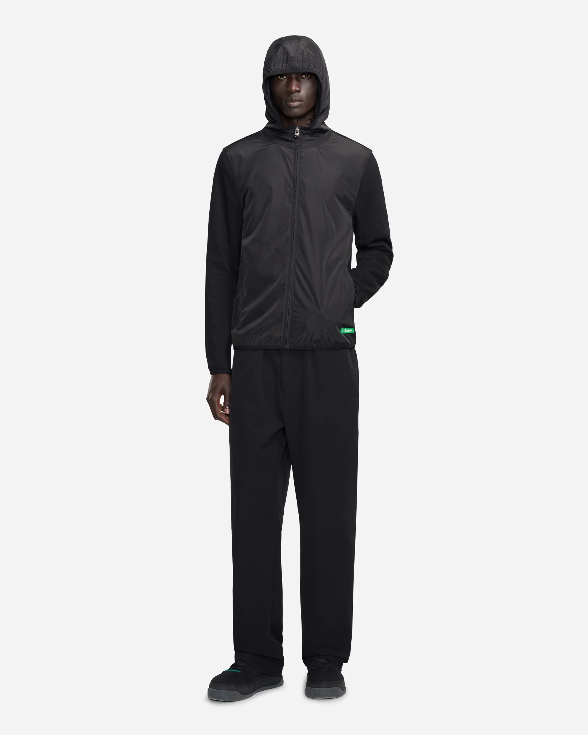 Badge Technical Zip-Up | Black - Image 3