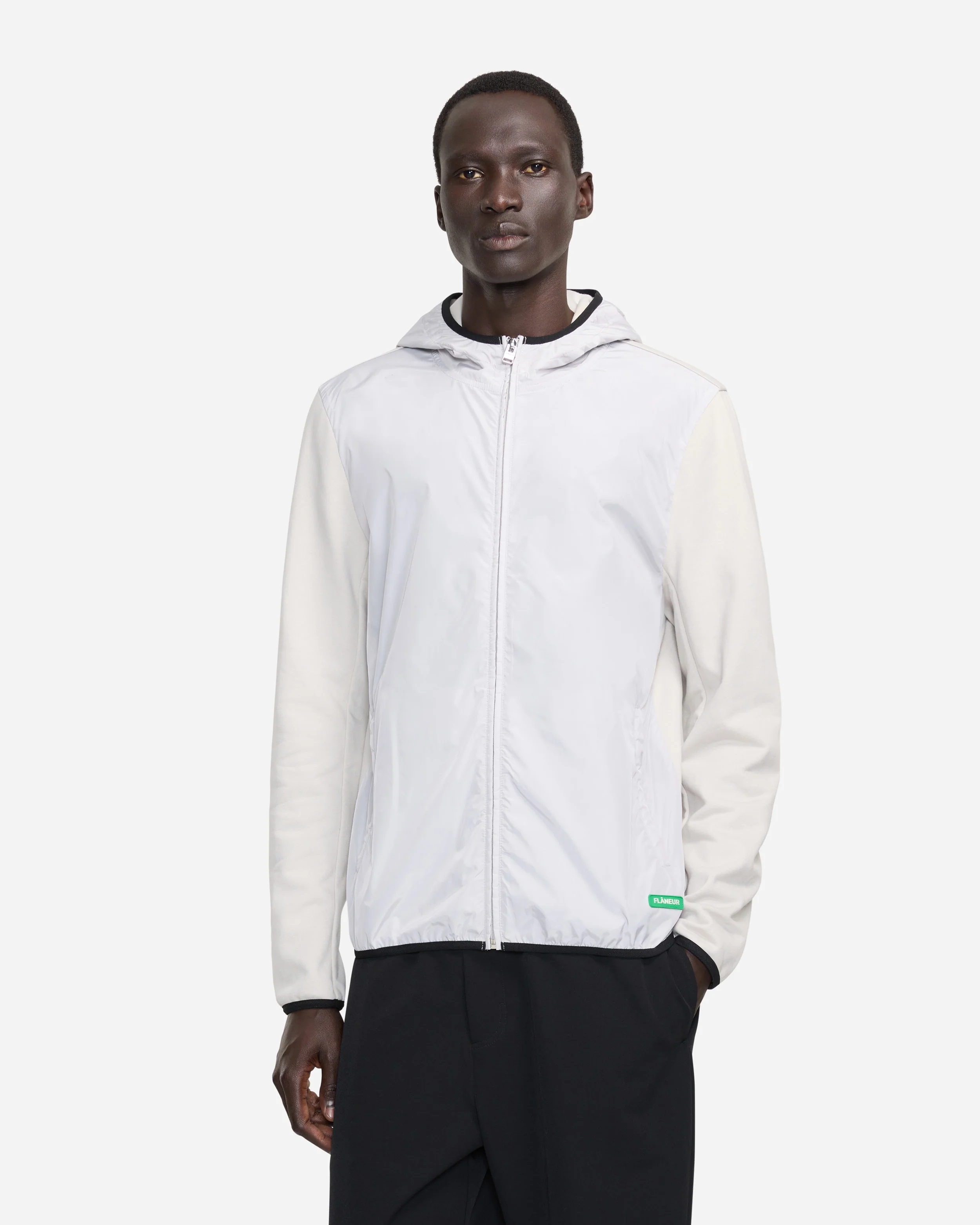 Badge Technical Zip-Up | Light Grey - Image 3