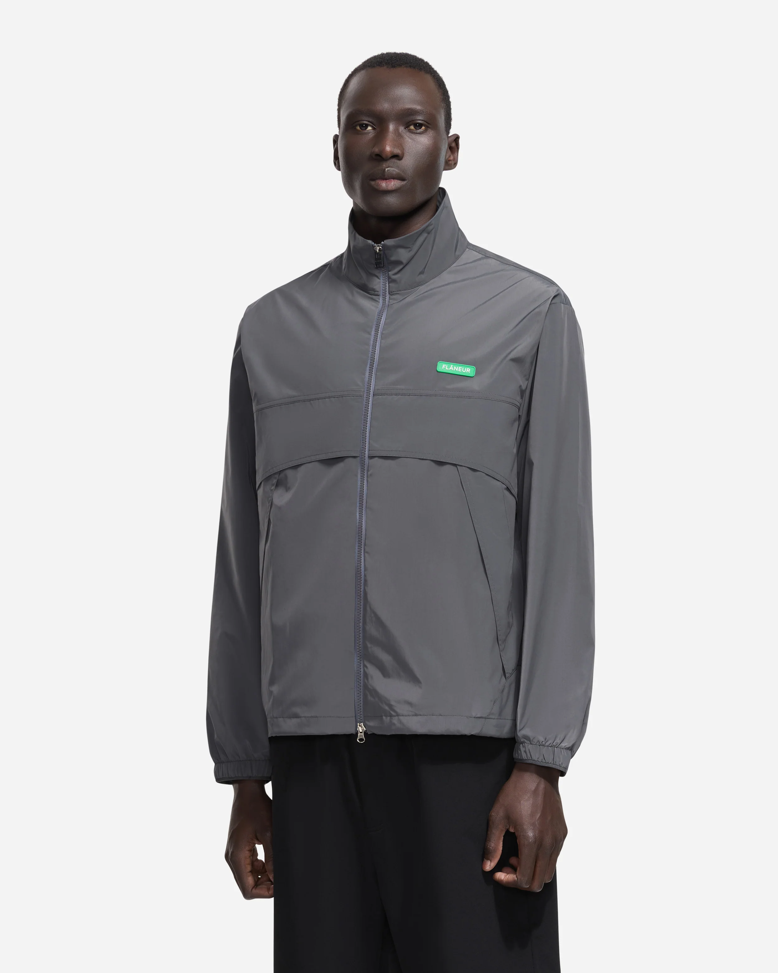 Badge Track Jacket | Dark Grey - Image 6