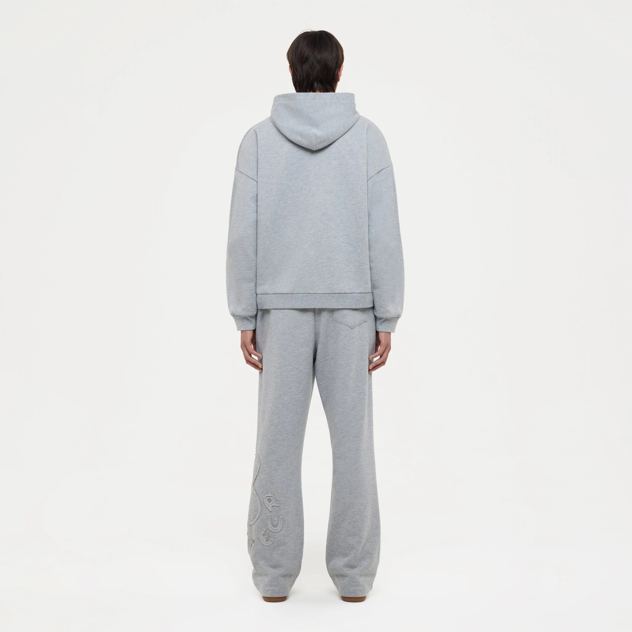 Blossom Patches Zip-Up Hoodie | Heather Grey - Image 4