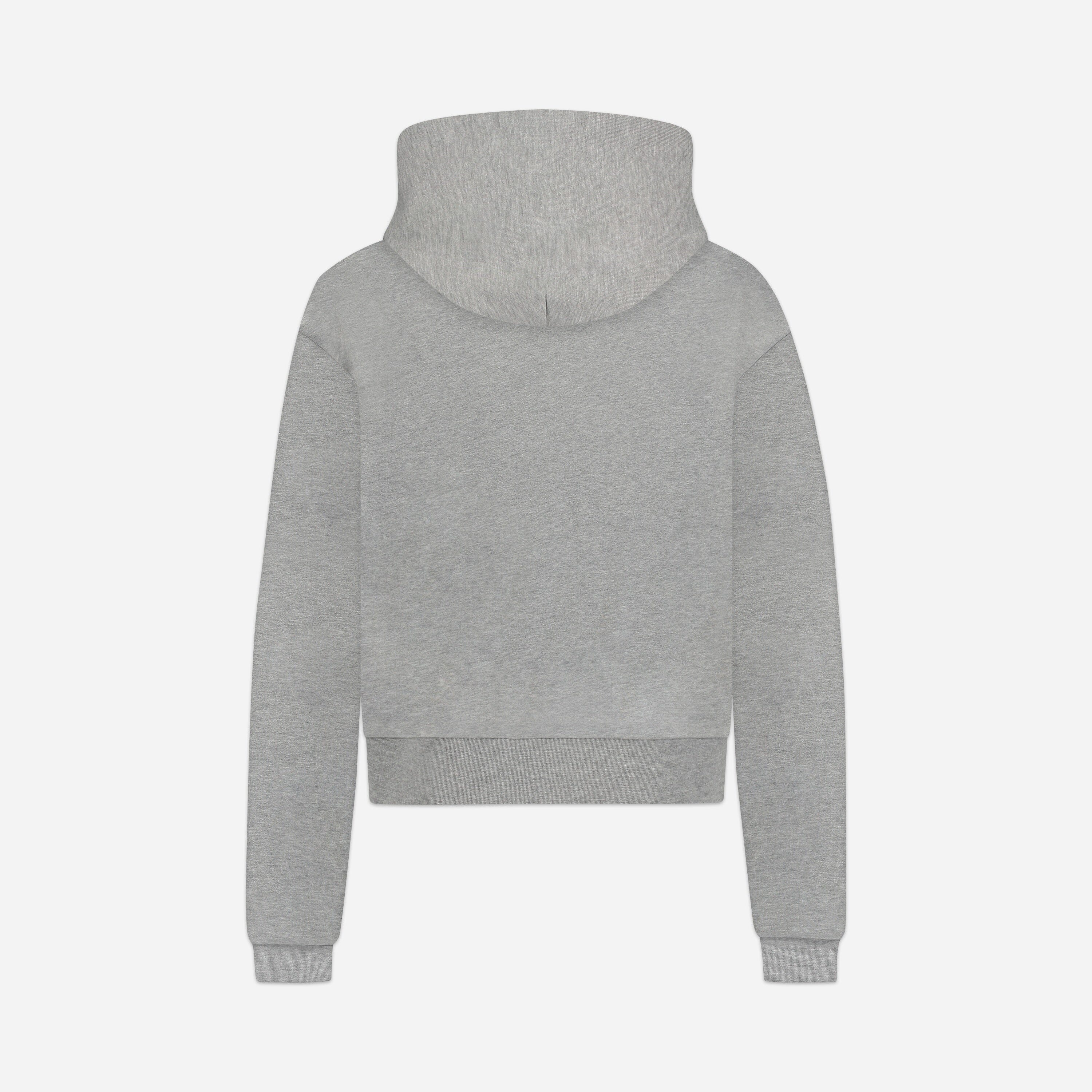 Blossom Patches Zip-Up Hoodie | Heather Grey - Image 6