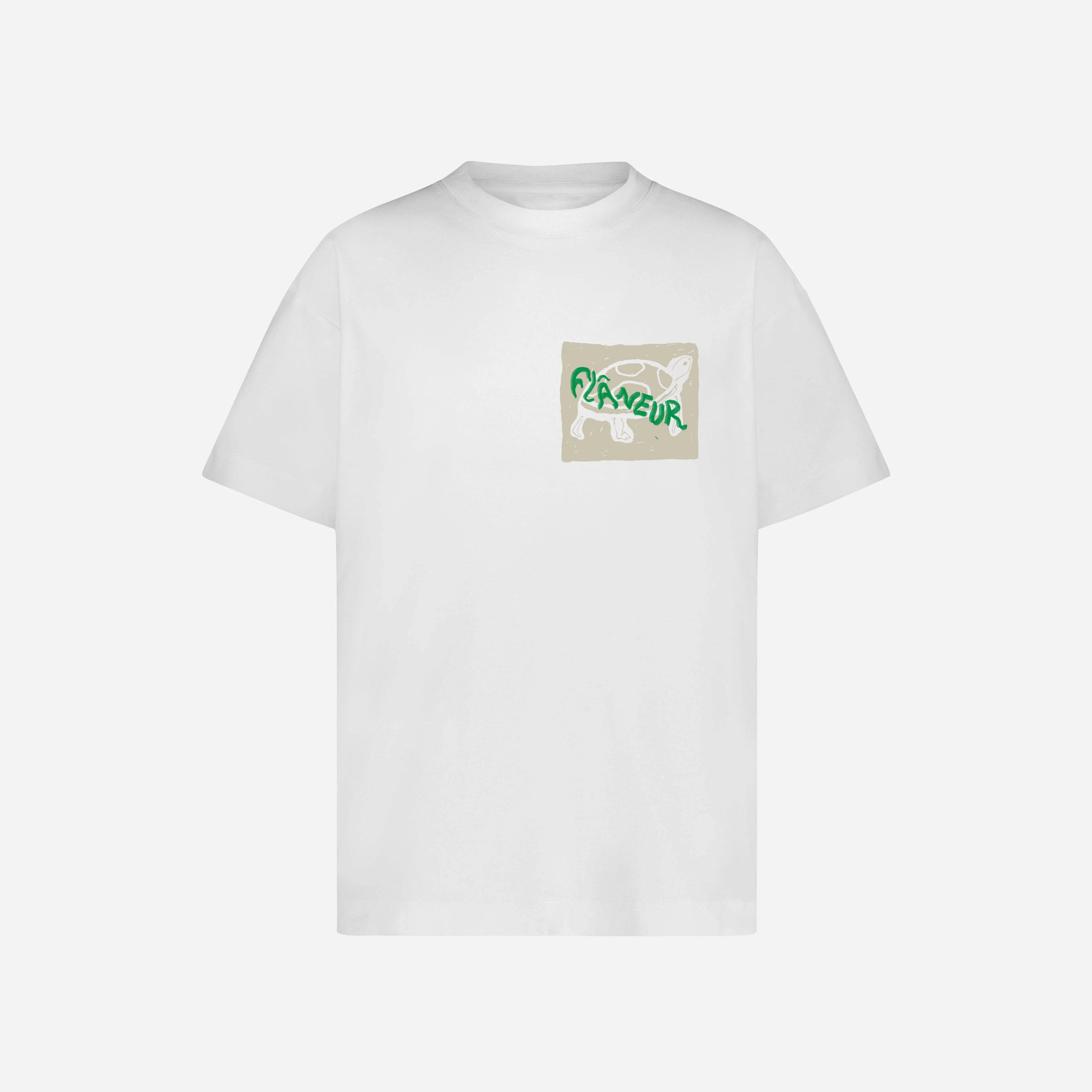 Chalk Turtle T-Shirt | White - Image 2