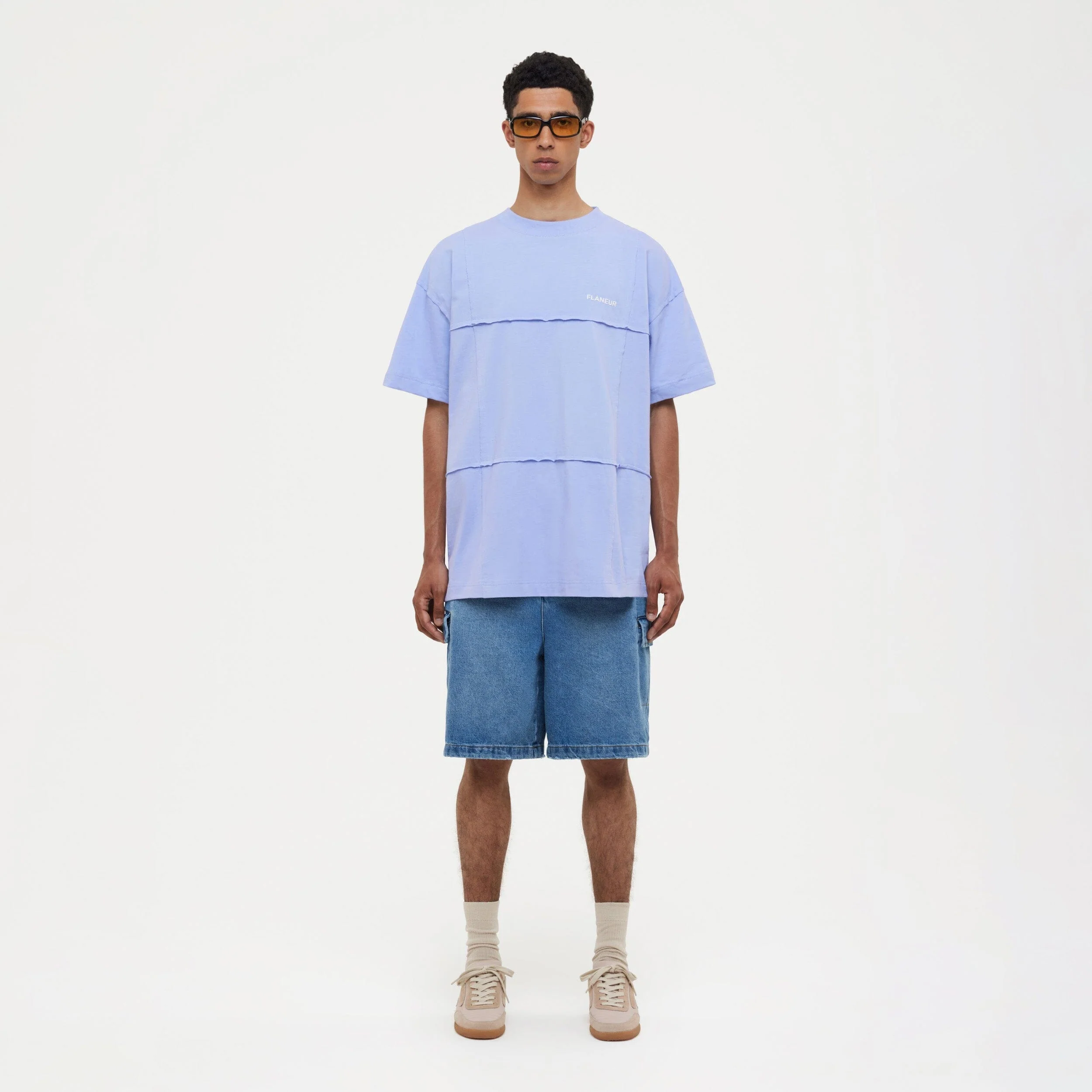 Cut & Sew T-Shirt | Purple - Image 4