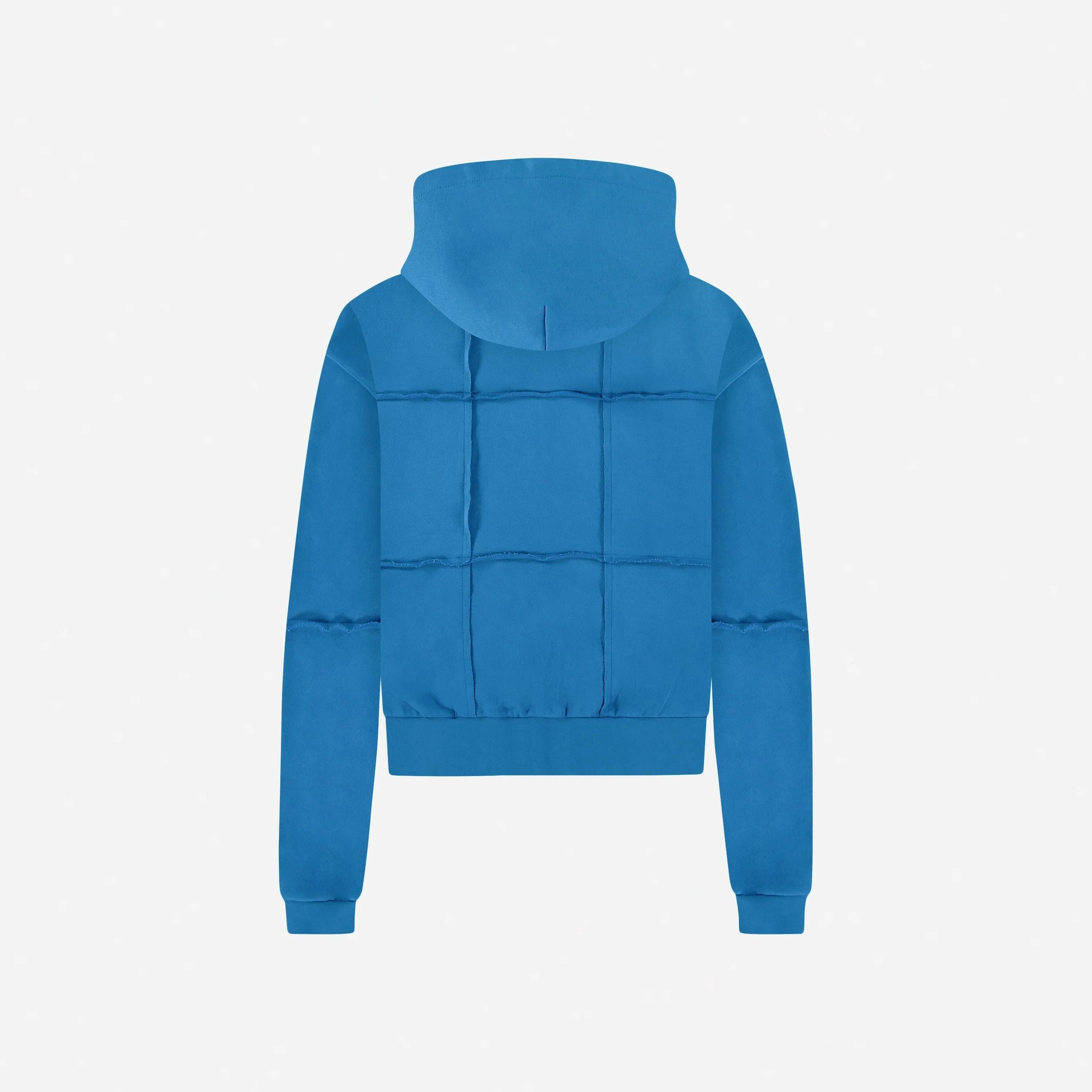 Cut & Sew Zip-Up Hoodie | Cobalt Blue - Image 8