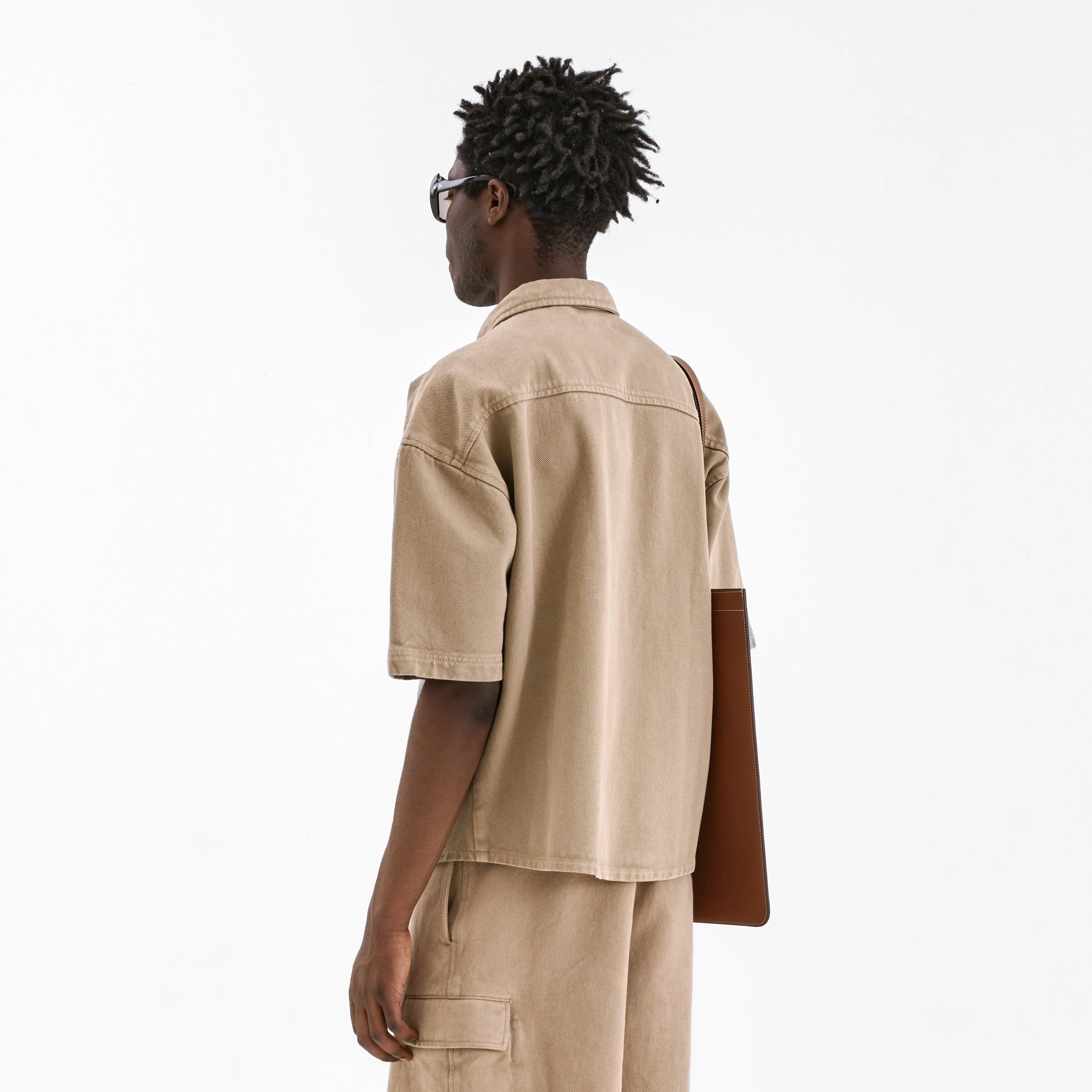 Denim Shirt | Beige - Image 3