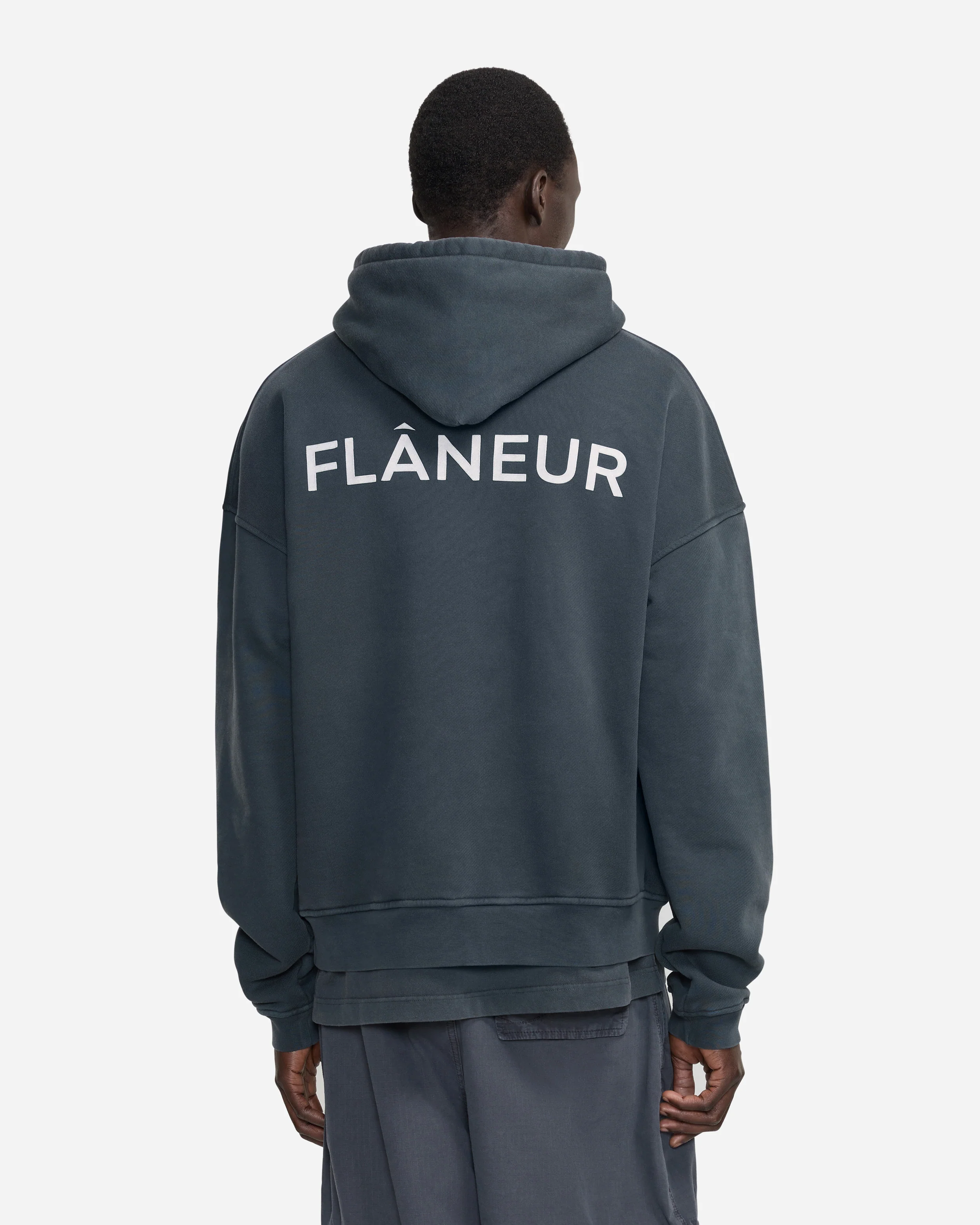 Double Logo Hoodie Washed | Black - Image 4