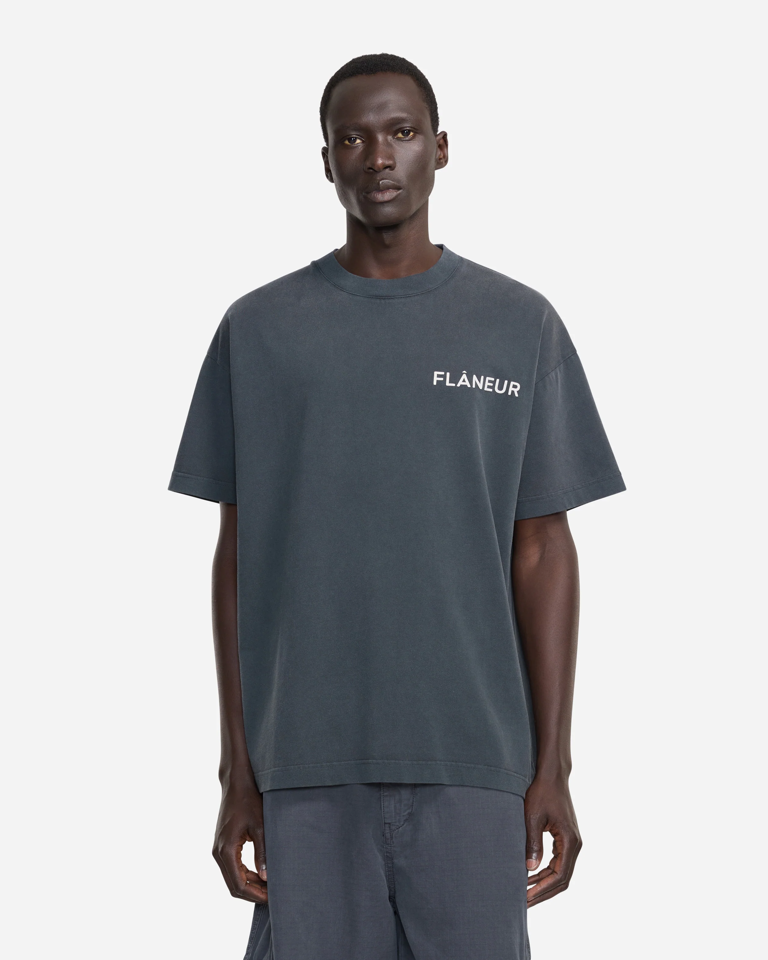 Double Logo T-Shirt Washed | Black - Image 3