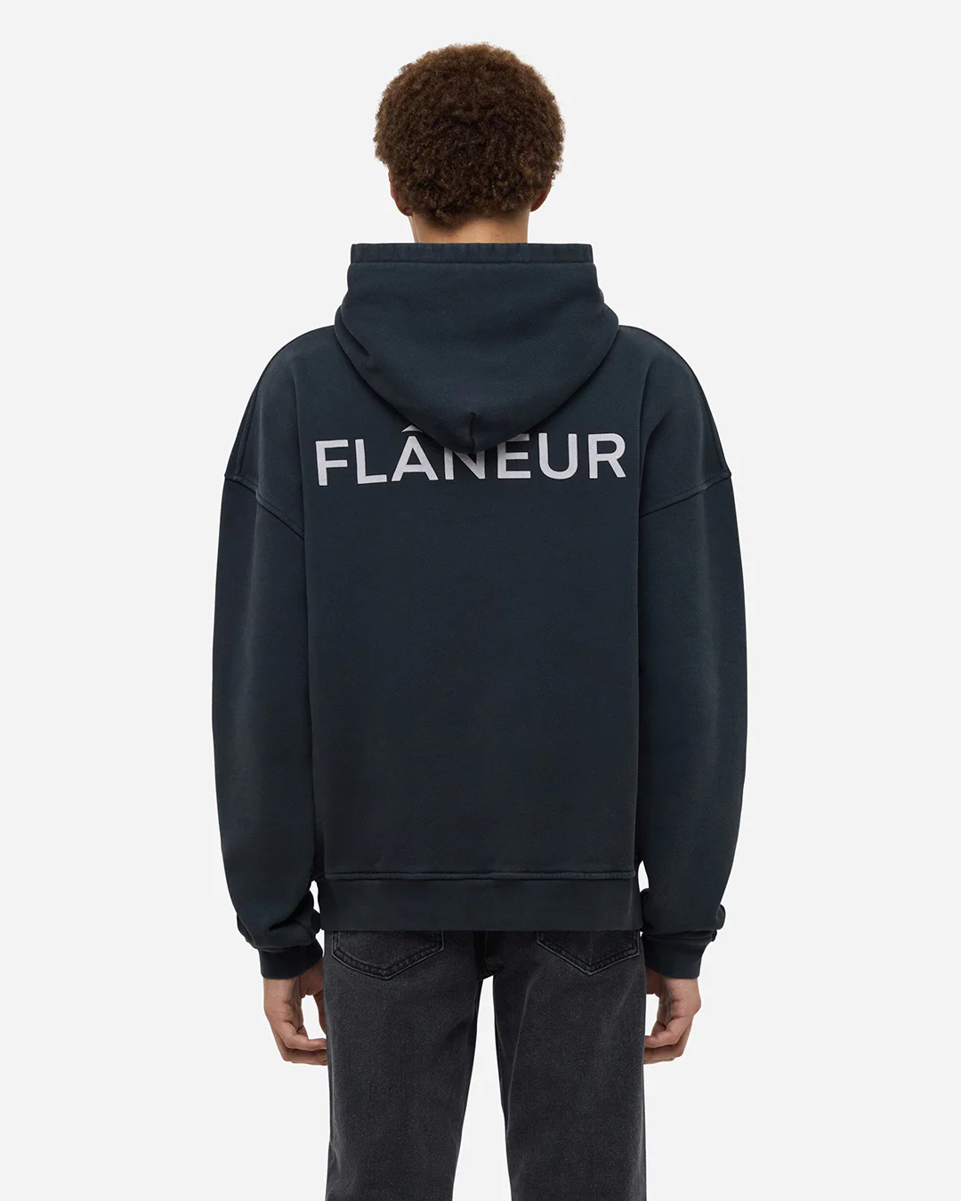 Double Logo Washed Hoodie (500GSM) | Black - Image 4
