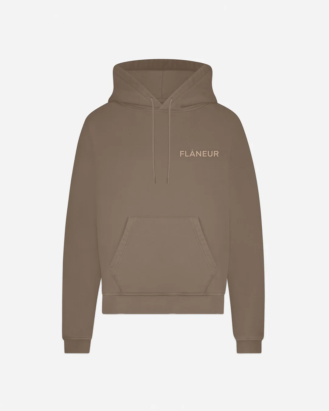 Double Logo Washed Hoodie (500GSM) | Brown