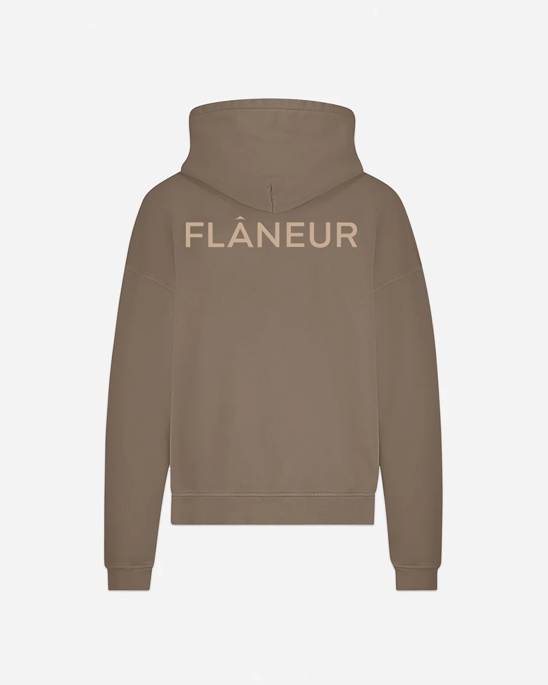 Double Logo Washed Hoodie (500GSM) | Brown - Image 2