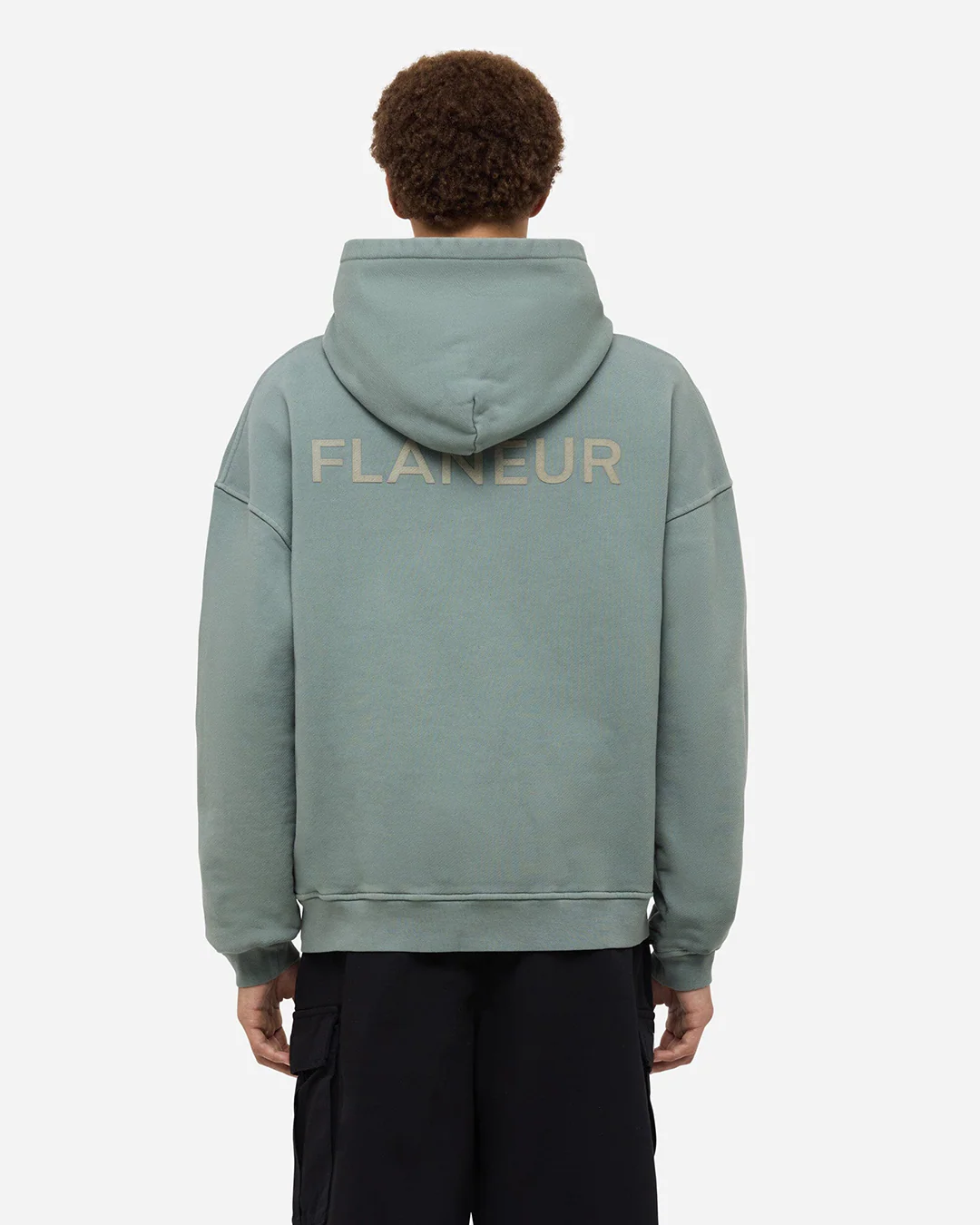 Double Logo Washed Hoodie (500GSM) | Sage - Image 5