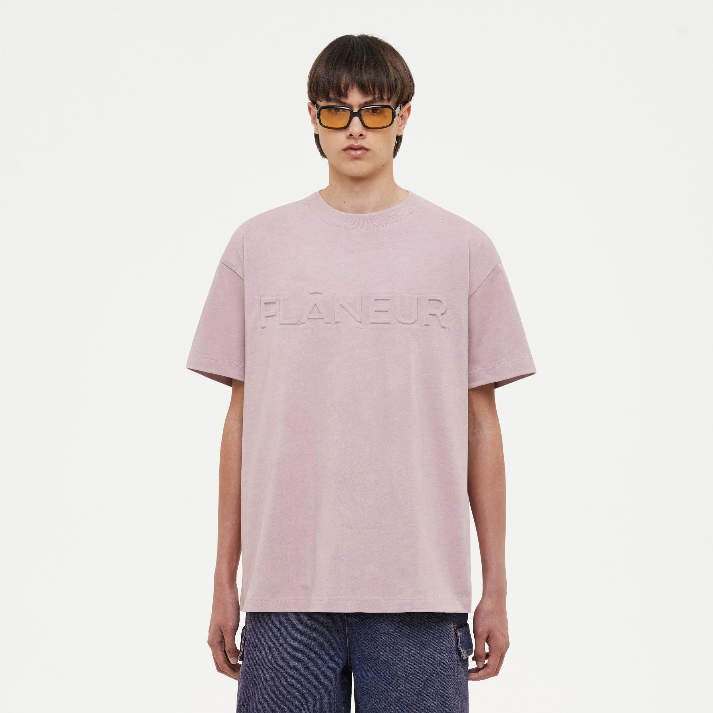 Embossed Logo T-Shirt | Soft Mauve - Image 2