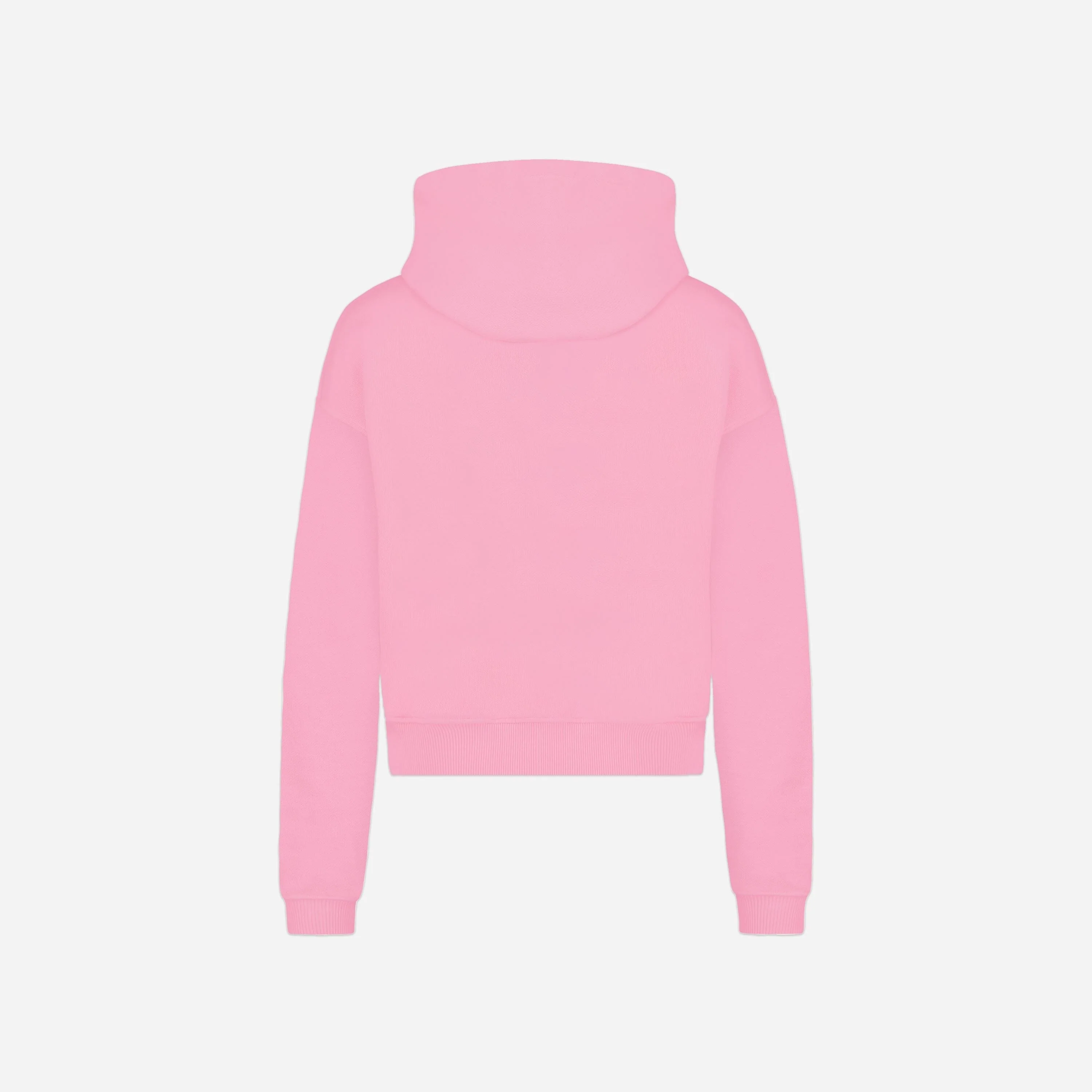 Embossed Zip-Up Hoodie | Pink - Image 3