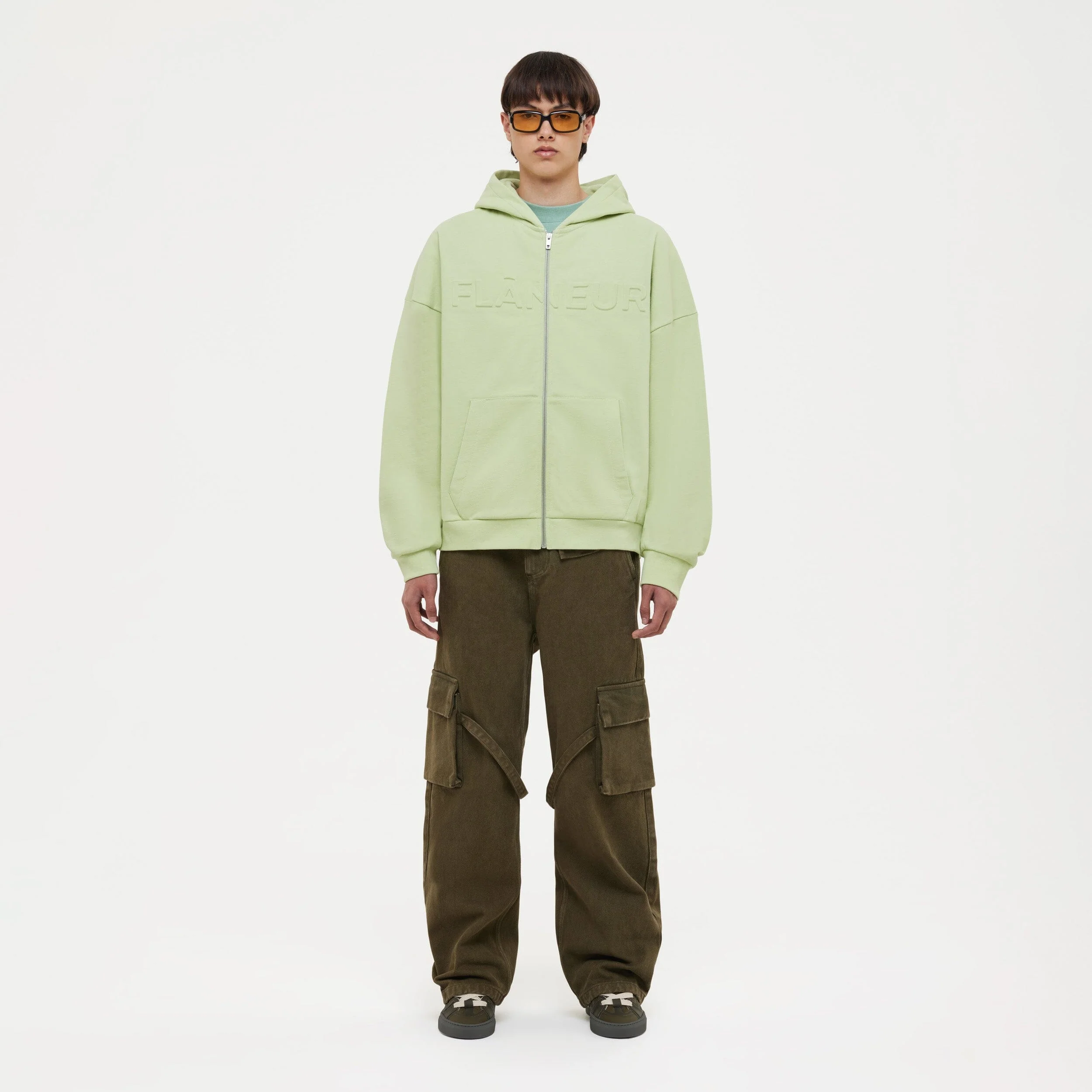 Embossed Zip-Up Hoodie | Resin - Image 3