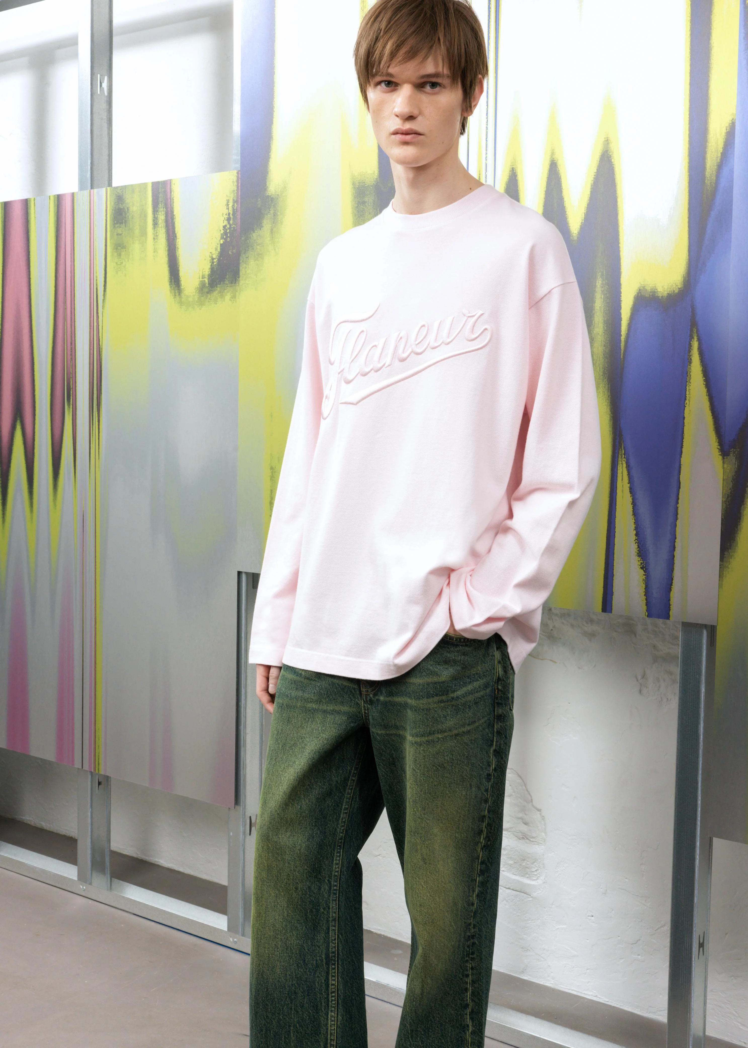Embroidered Logo Long Sleeve | Pink - Image 6