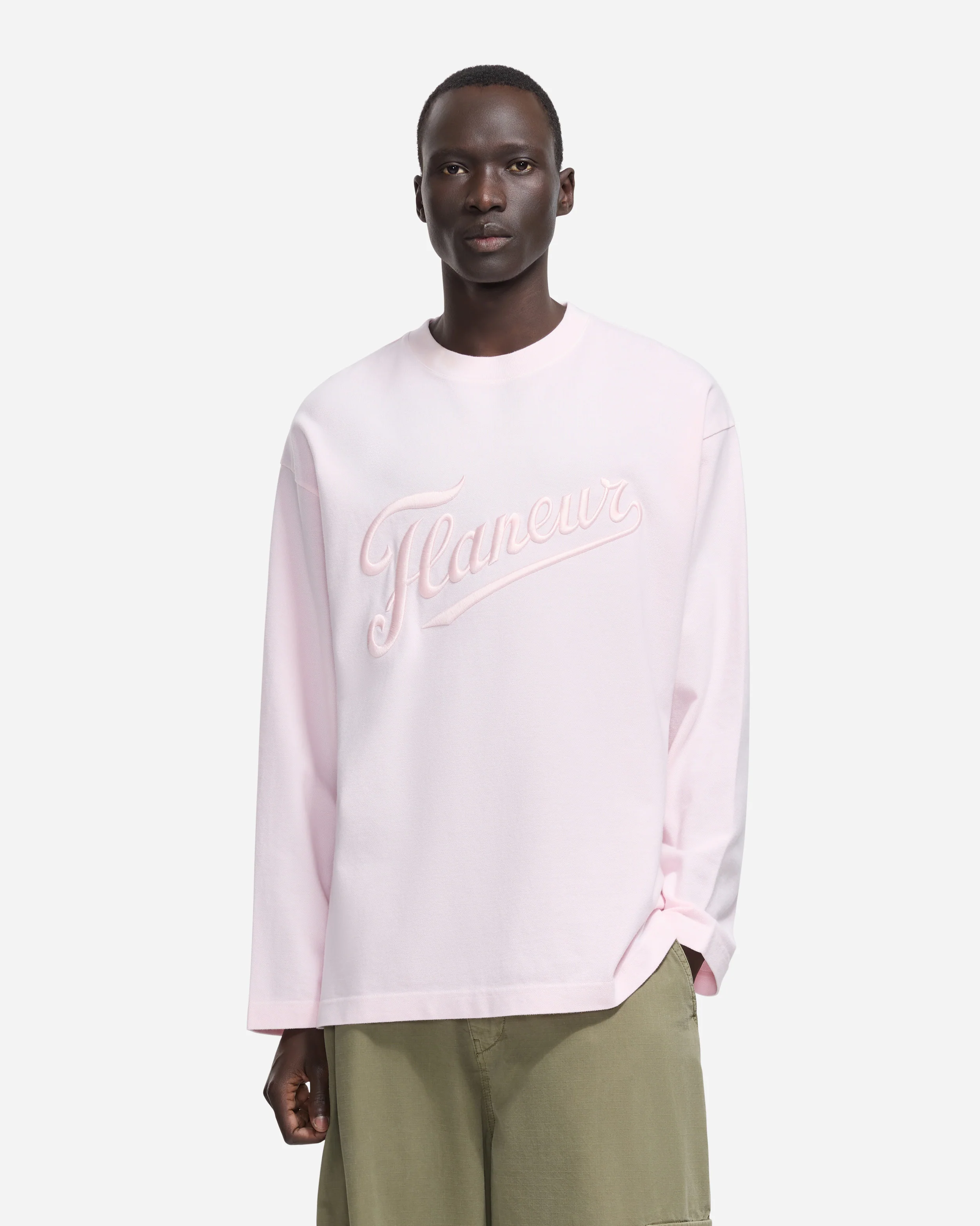 Embroidered Logo Long Sleeve | Pink - Image 7