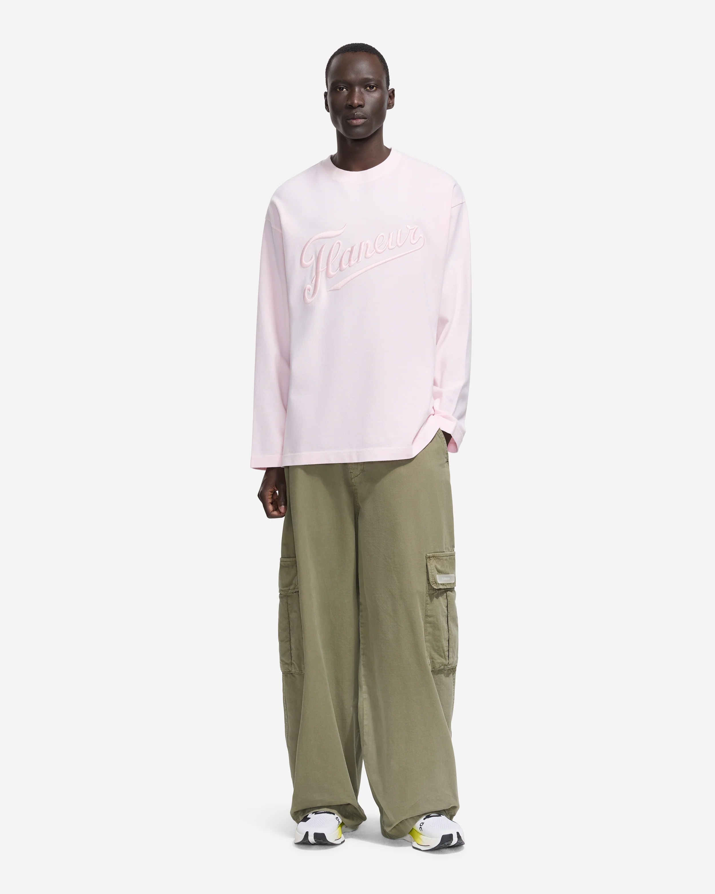 Embroidered Logo Long Sleeve | Pink - Image 8