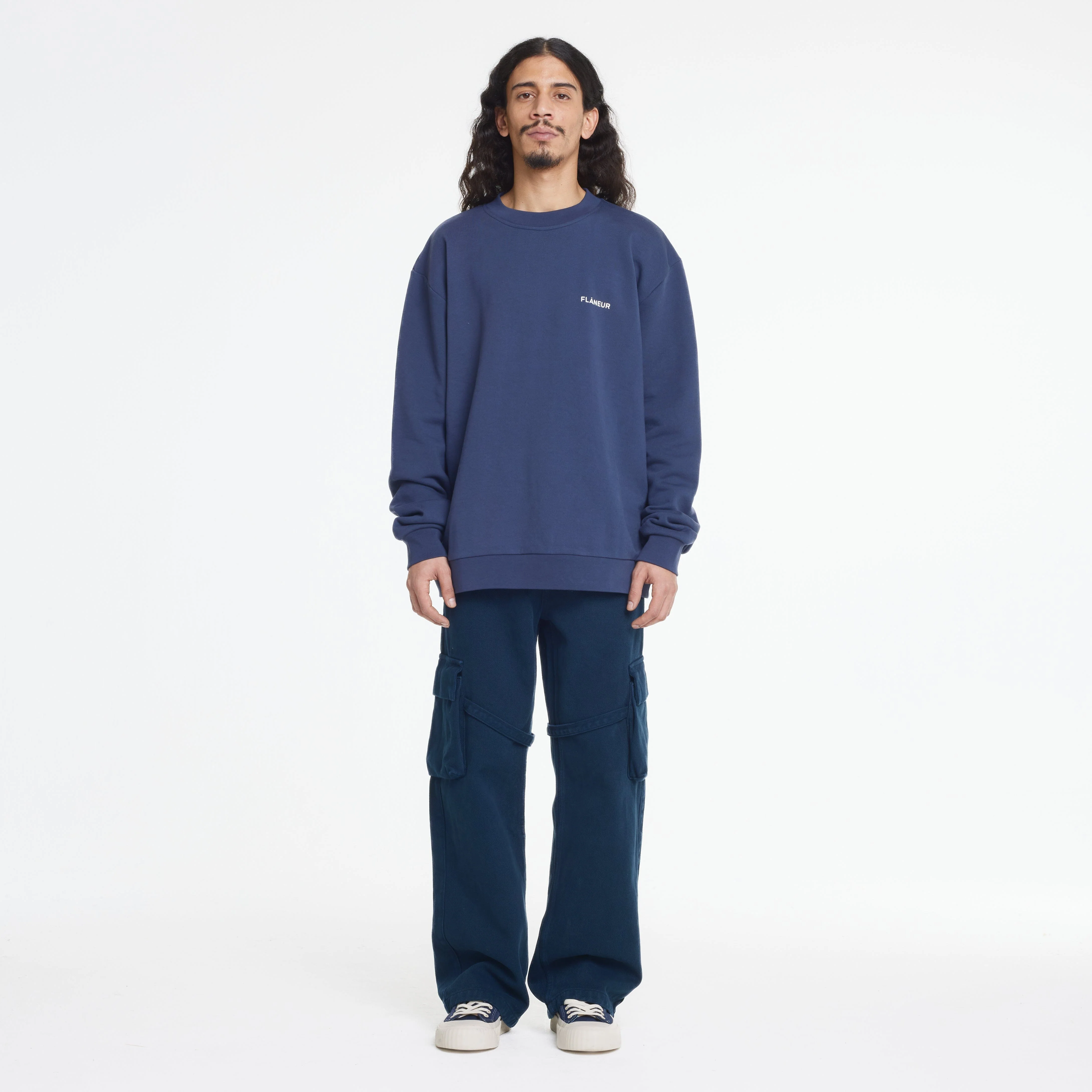 Essential Logo Sweater | Deep Blue - Image 3