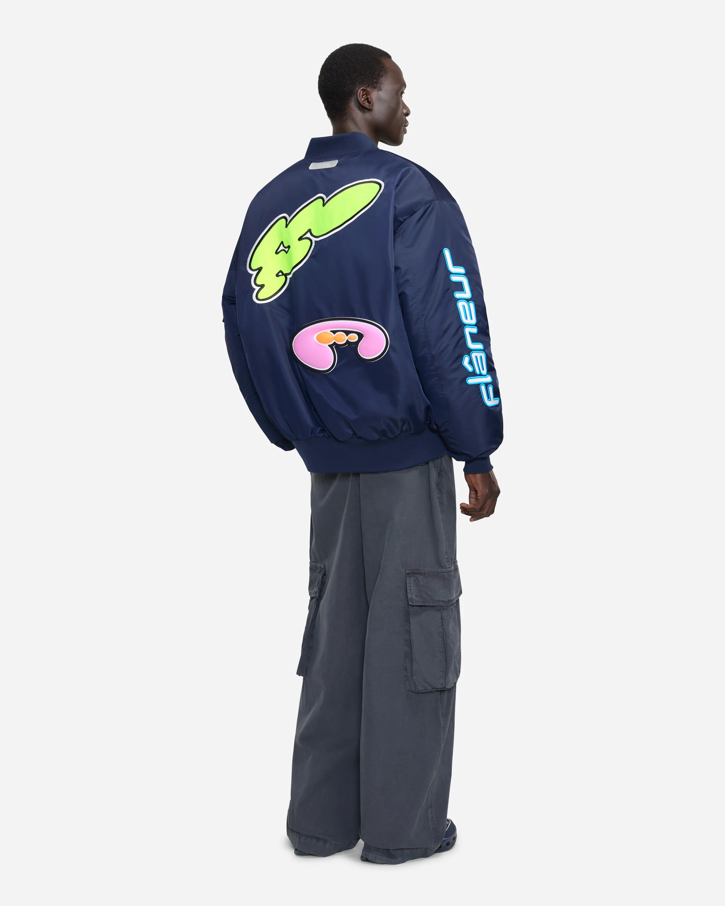 Flâneur Music Oversized Bomber | Navy - Image 4