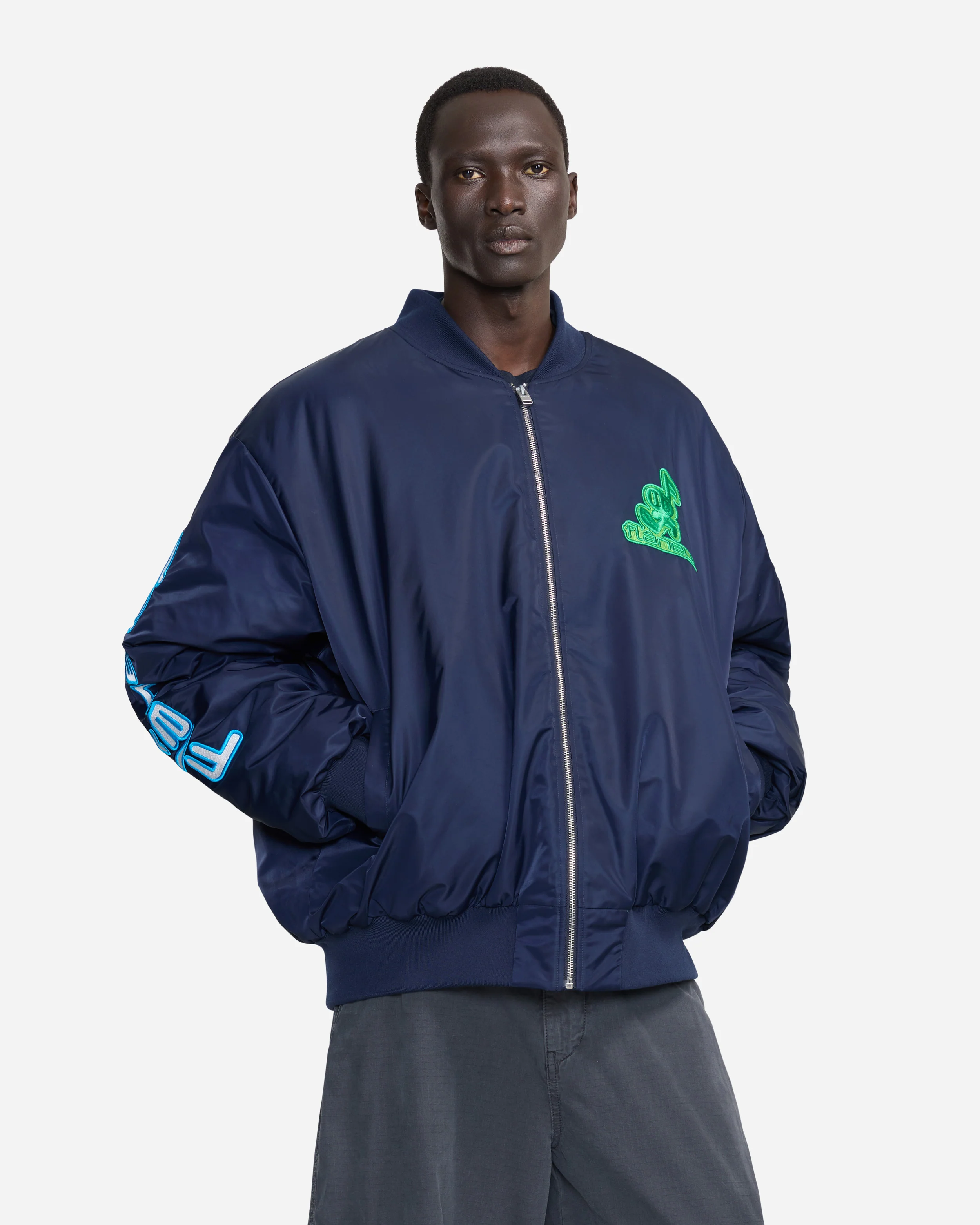 Flâneur Music Oversized Bomber | Navy - Image 5