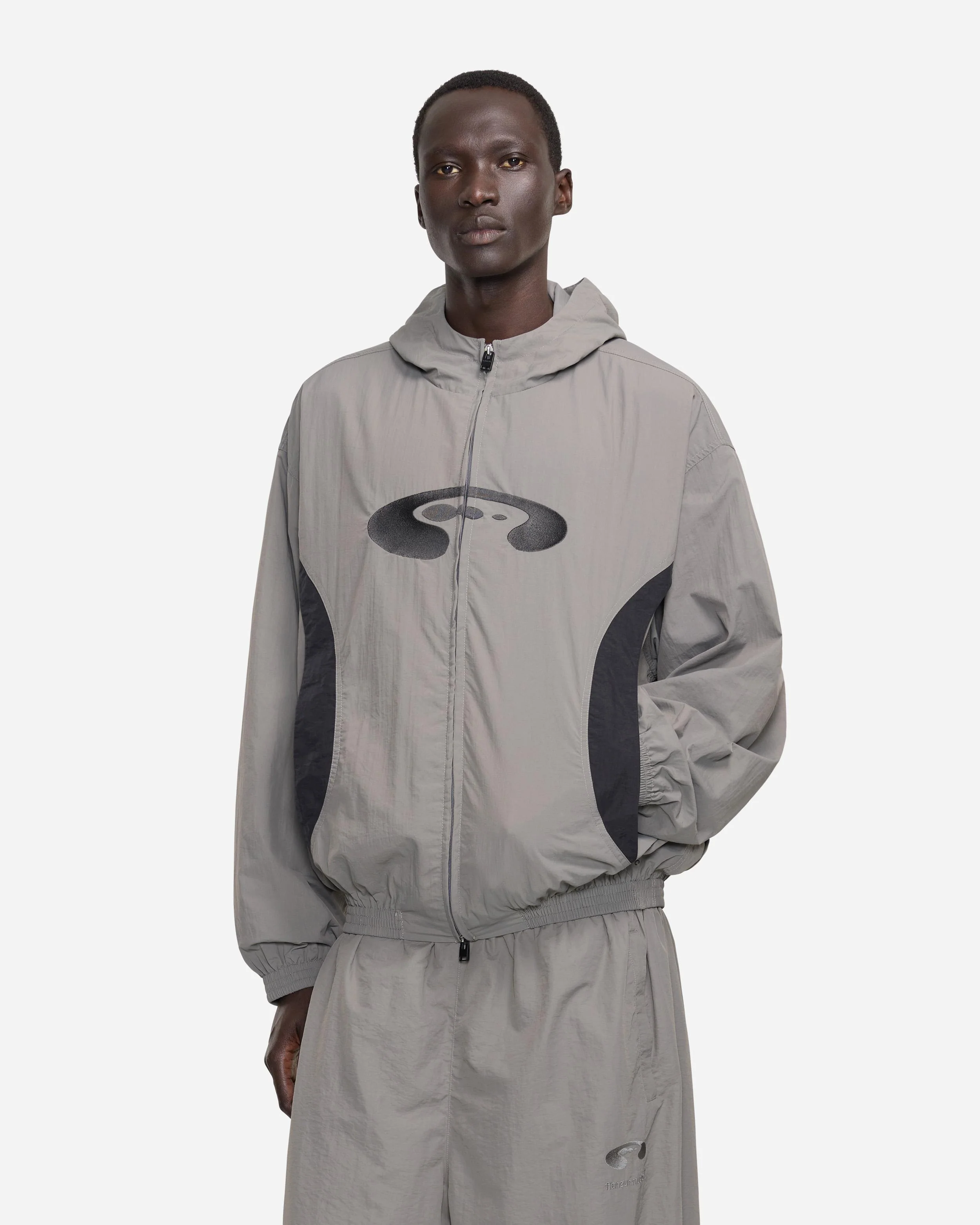 Flâneur Music Oversized Track Jacket | Grey - Image 3