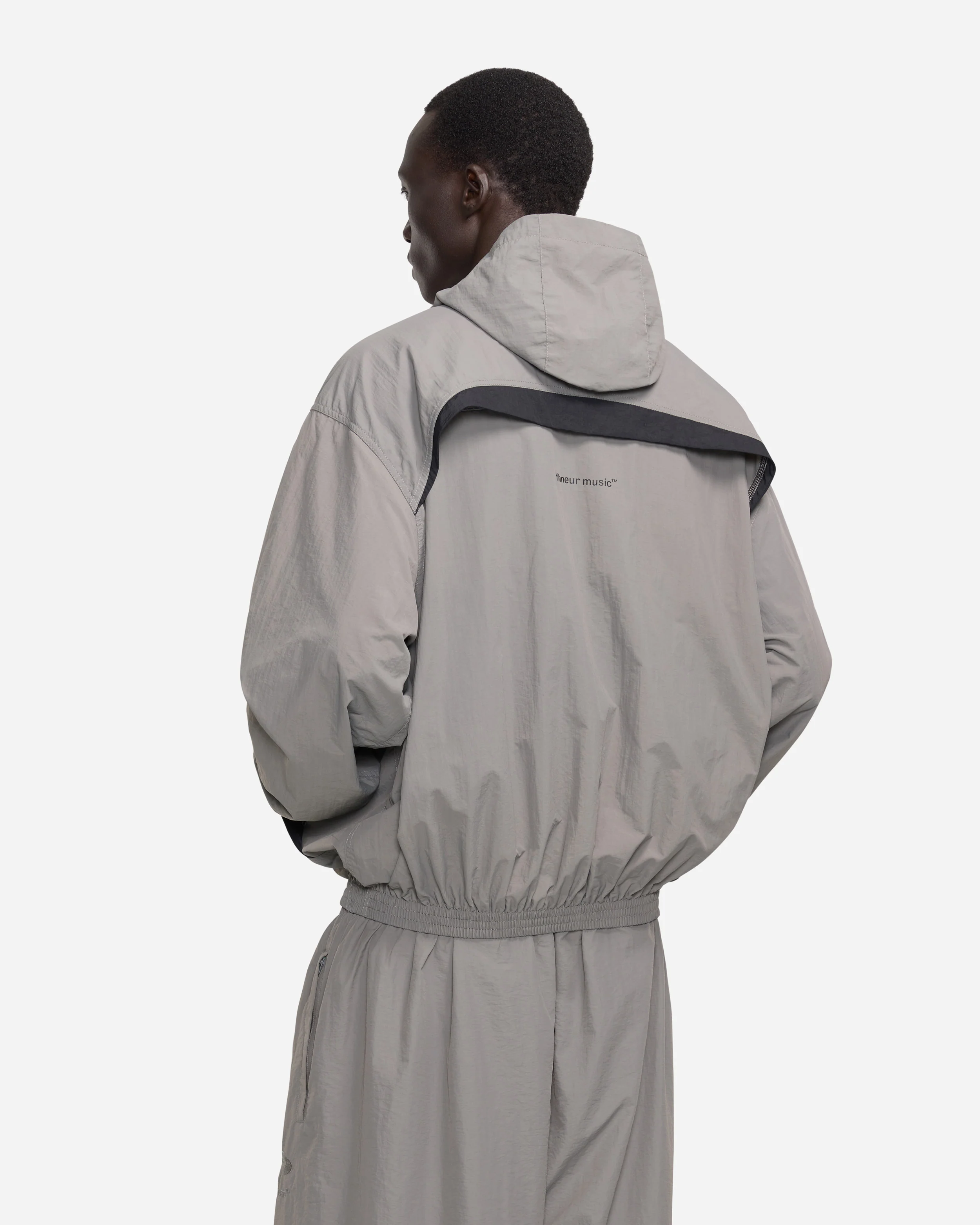 Flâneur Music Oversized Track Jacket | Grey - Image 4
