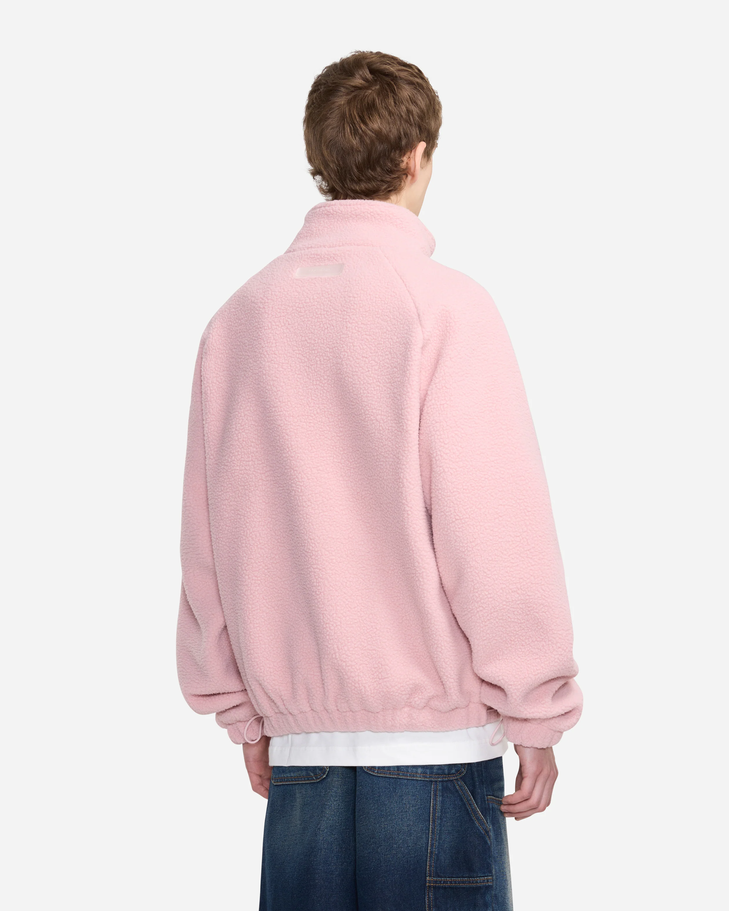 Frosted Badge Fleece Jacket | Pink - Image 4