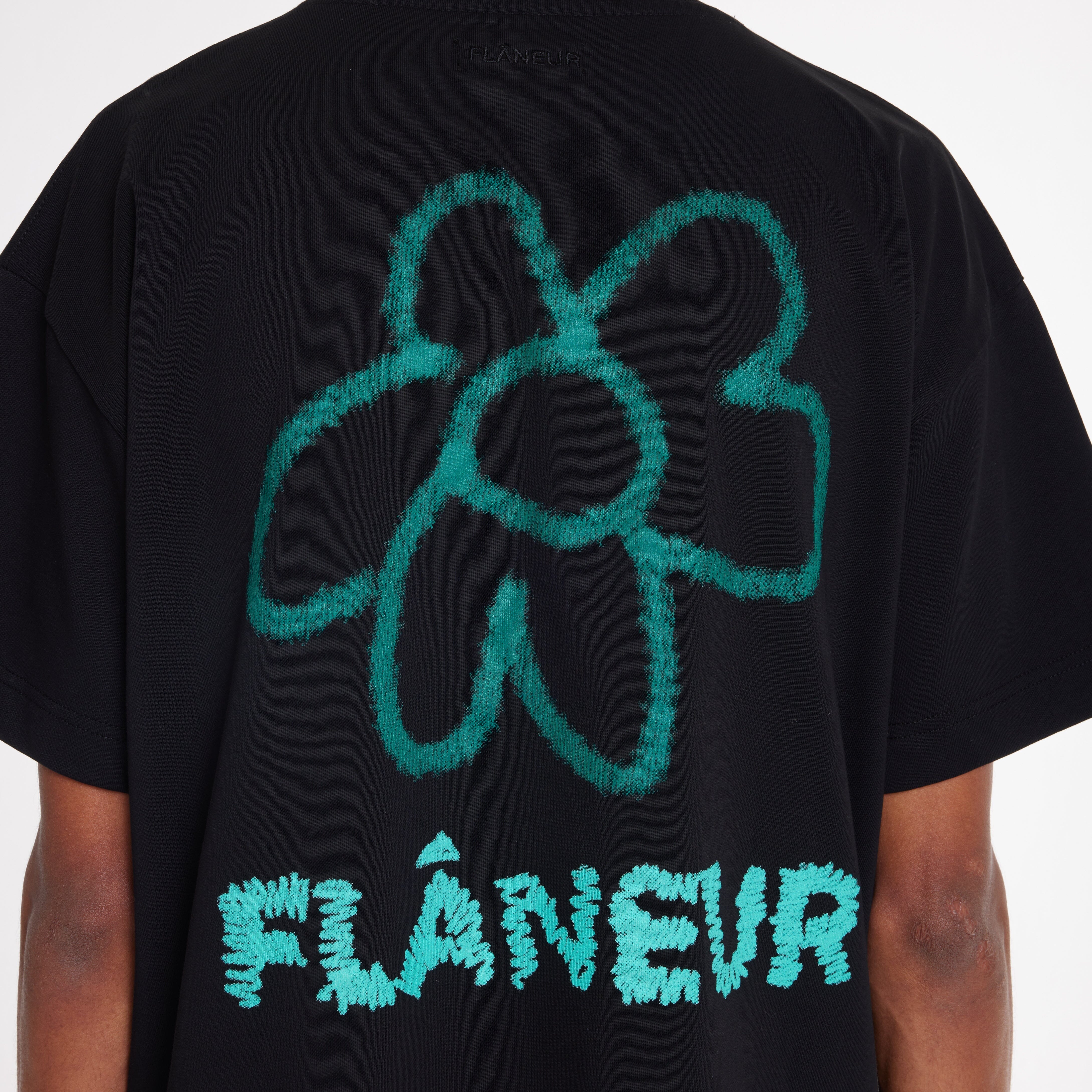 Flower Doodle T-Shirt | Black - Image 2