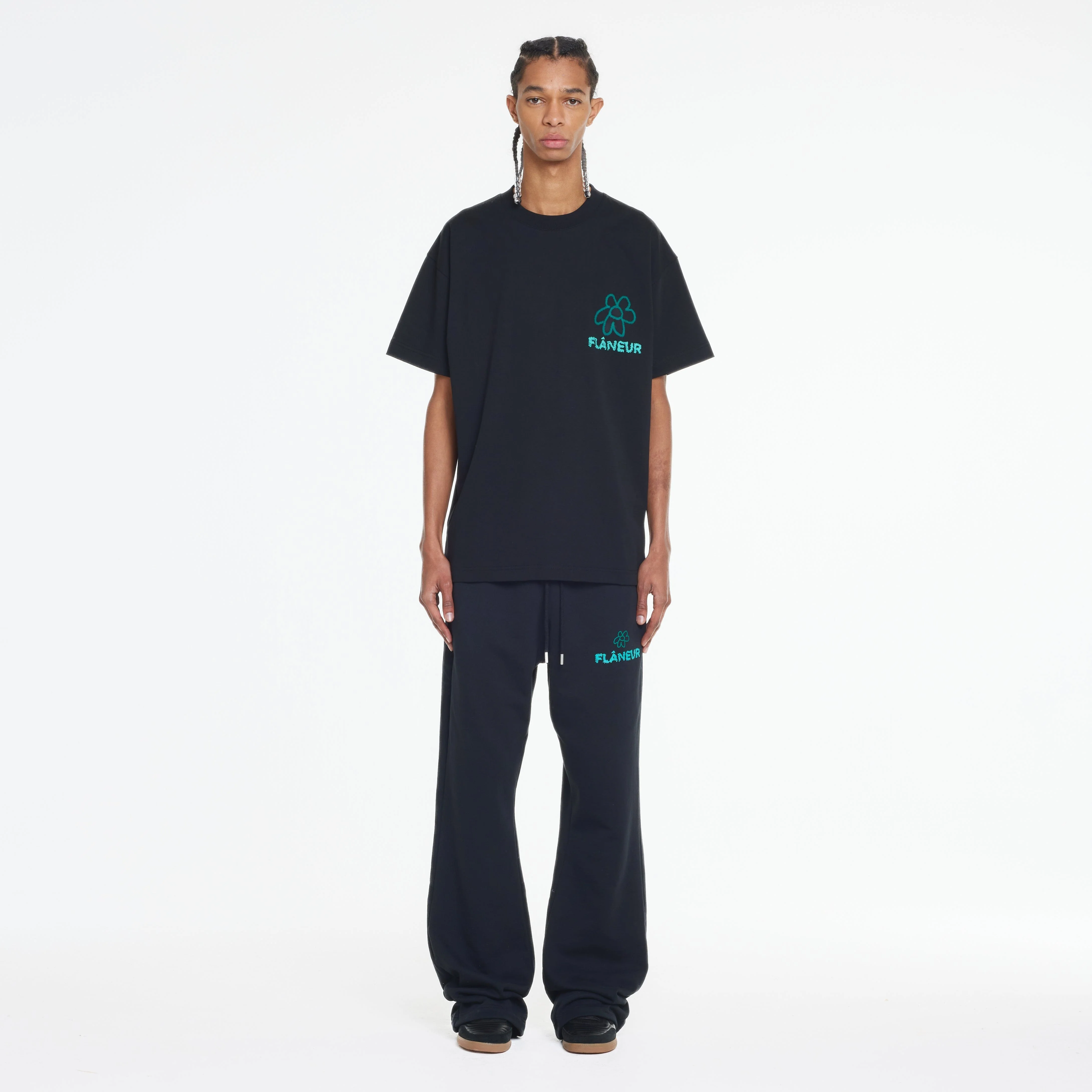 Flower Doodle T-Shirt | Black - Image 5