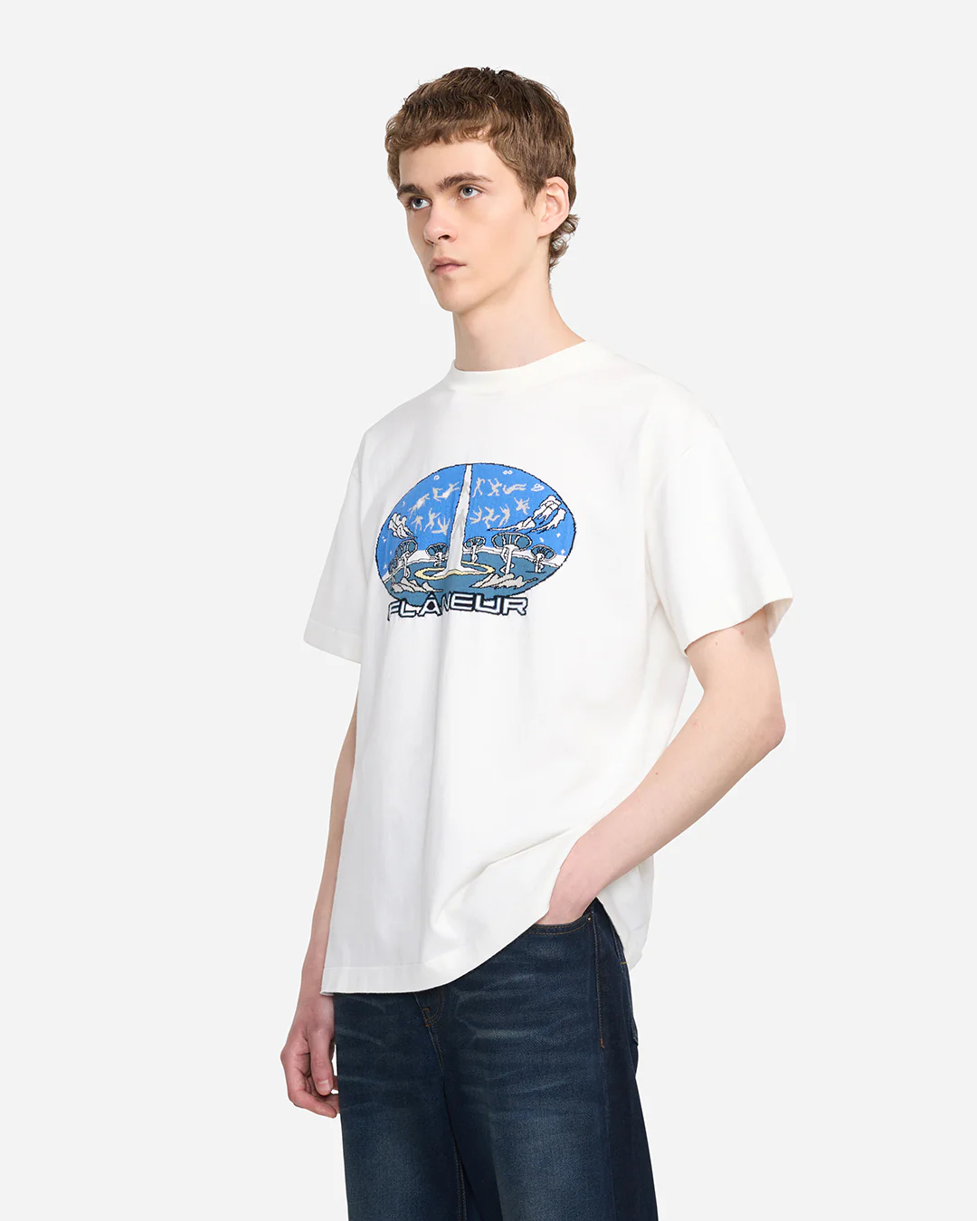 Knitted Euphoric T-Shirt | White - Image 5