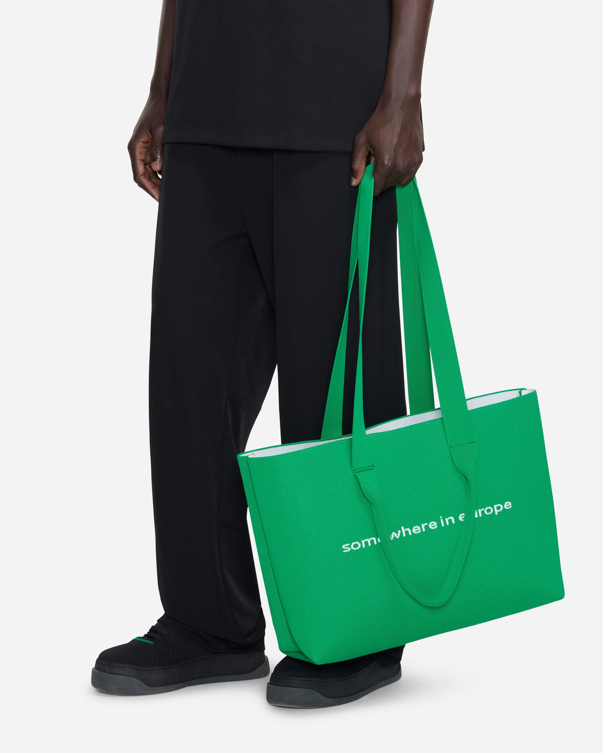 Knitted Tote Bag | Green - Image 3