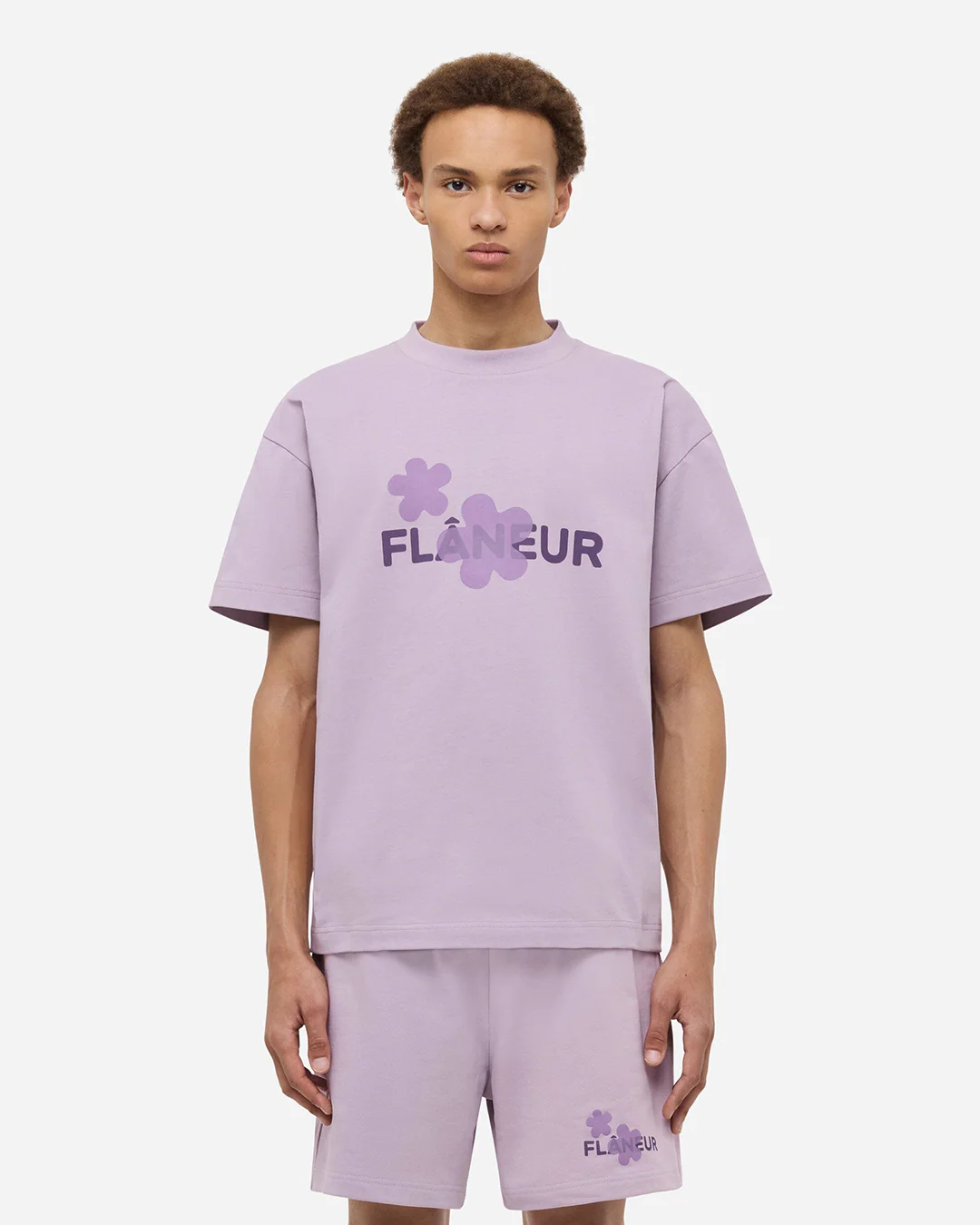 Organic Flower T-Shirt | Soft Purple - Image 3