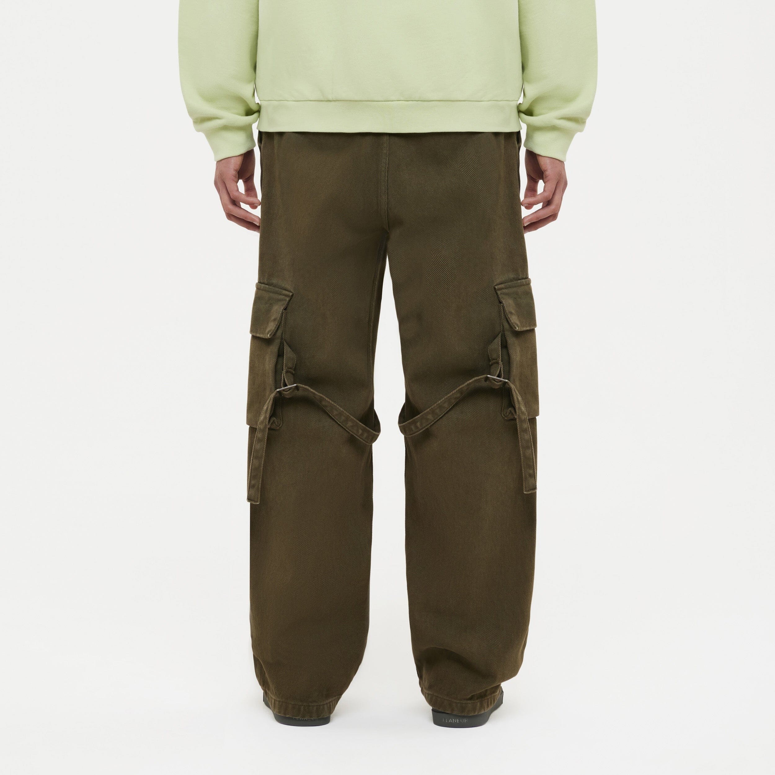 Phone Pocket Cargo Trousers | Army Green - Image 3