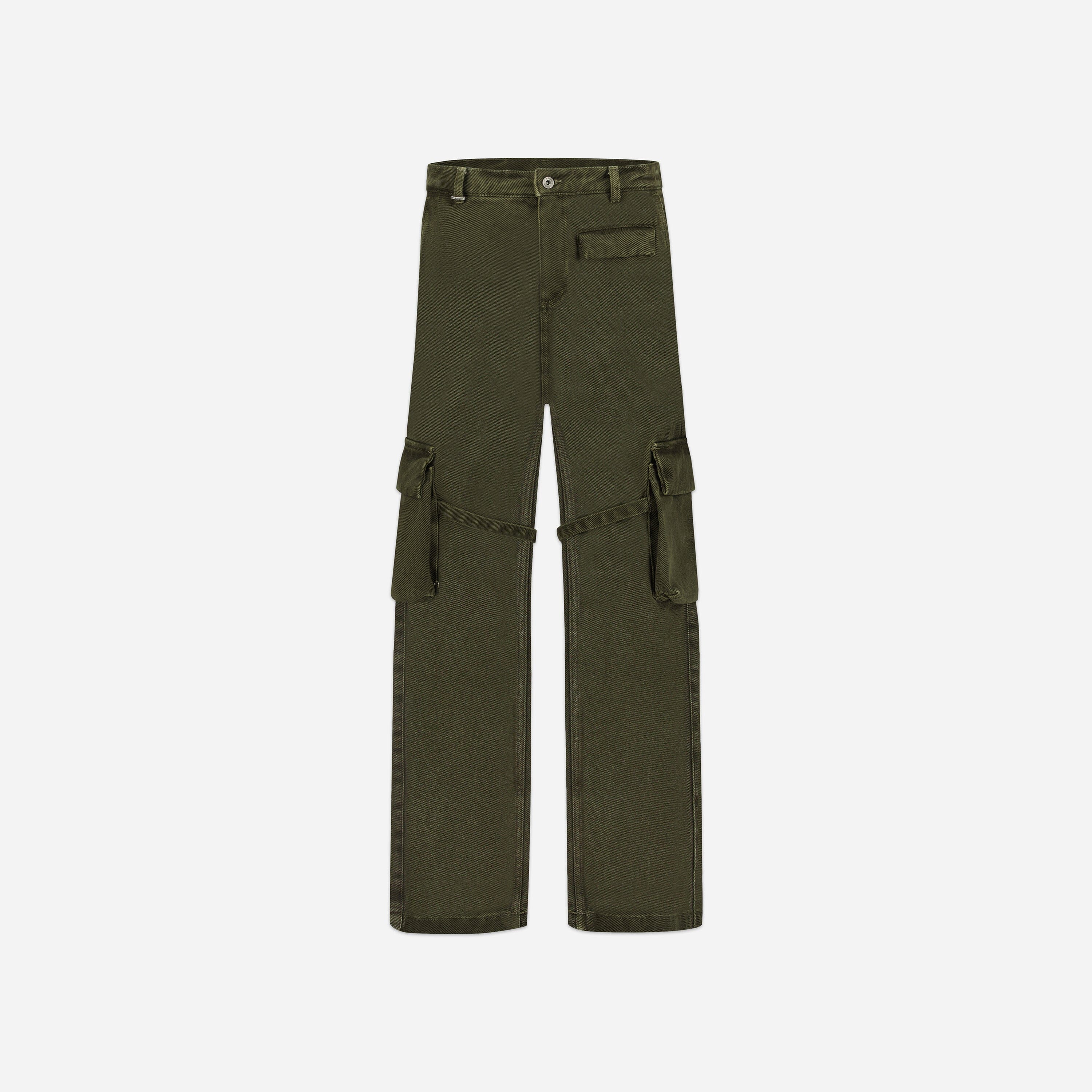 Phone Pocket Cargo Trousers | Army Green - Image 4