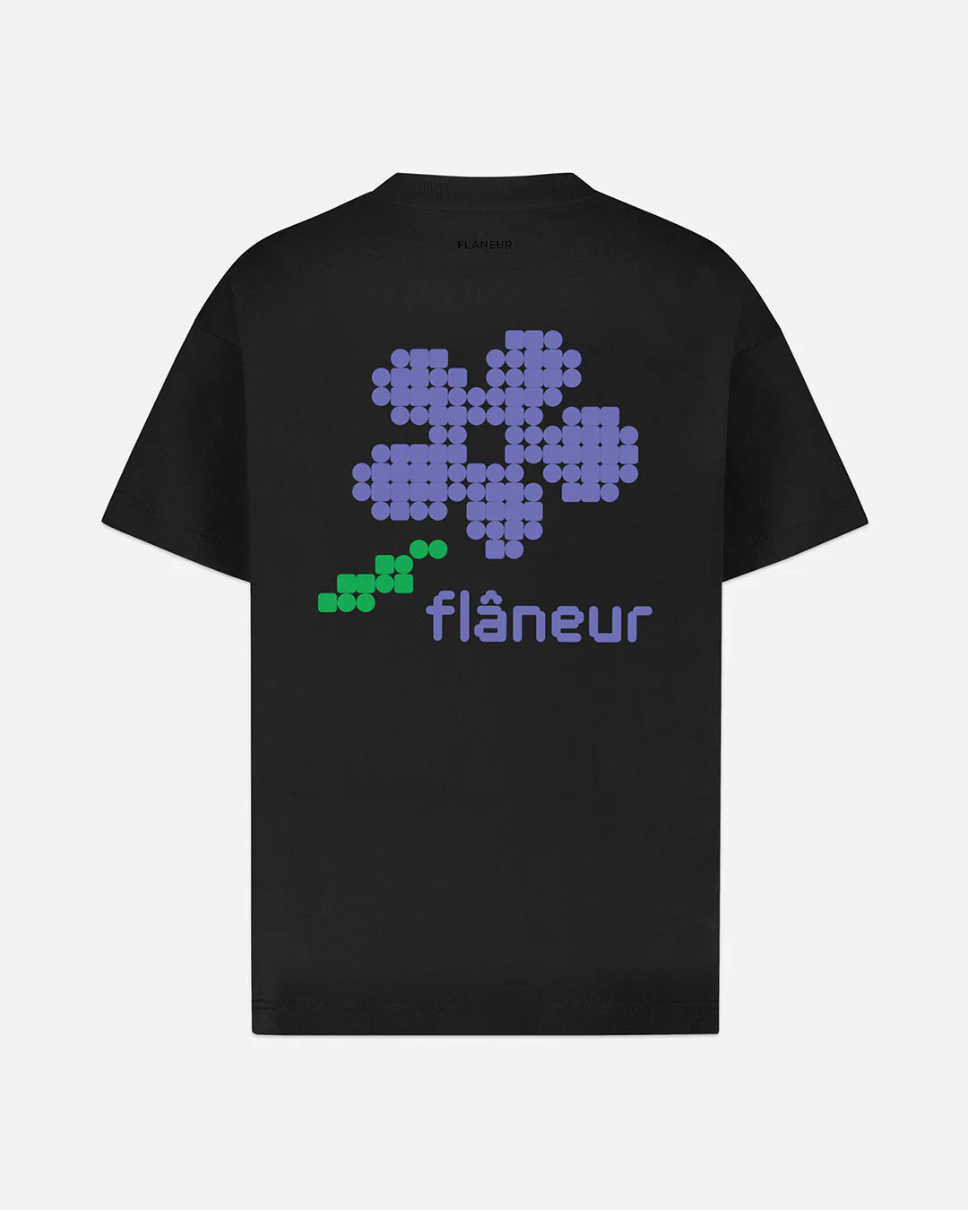 Pixel Flower T-Shirt | Black - Image 2