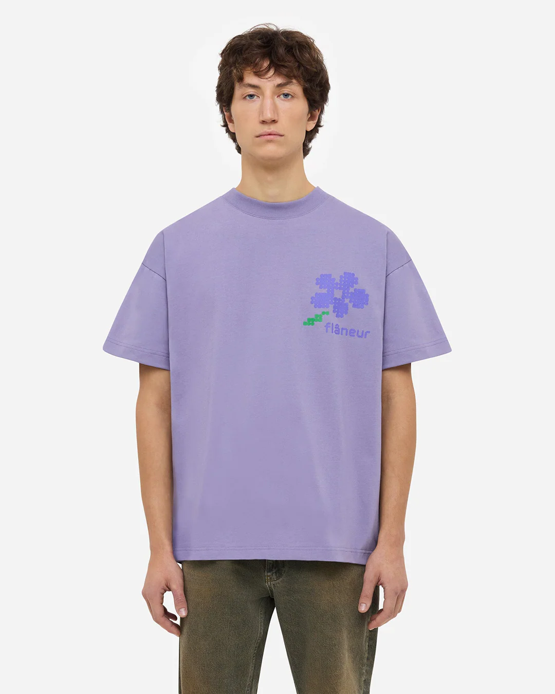 Pixel Flower T-Shirt | Purple - Image 3