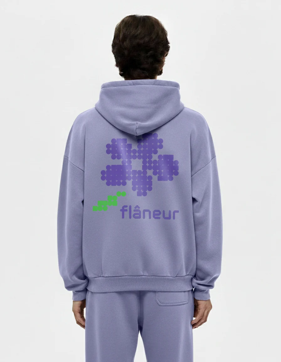 Pixel Flower Zip-Up | Purple - Image 3