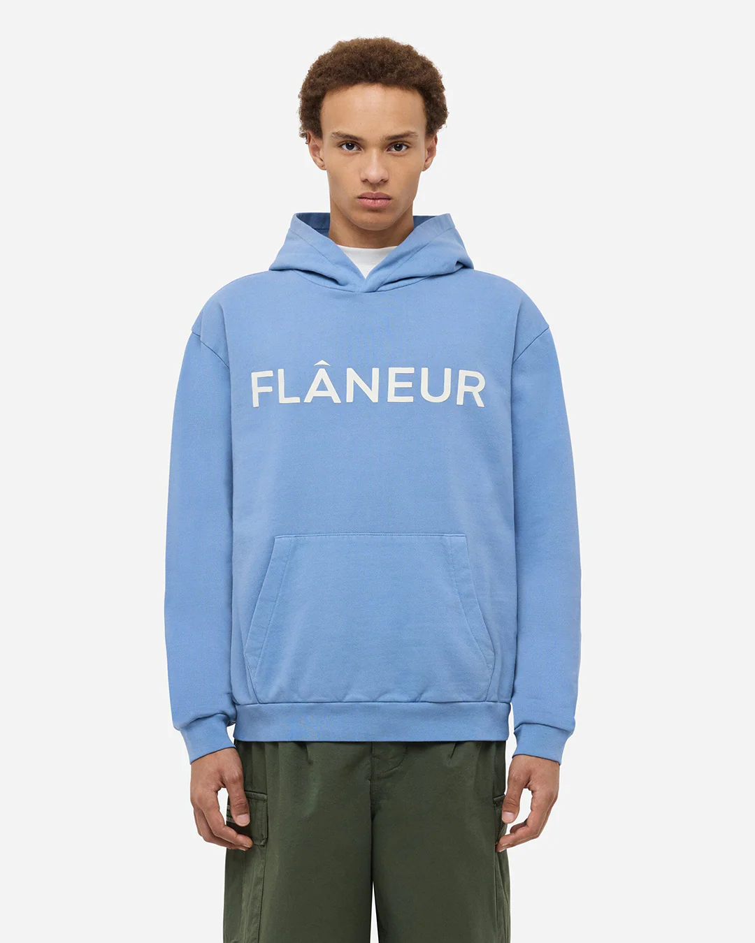 Printed Logo Hoodie | Blue - Image 3