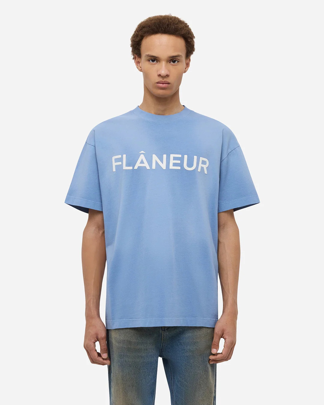 Printed Logo T-Shirt | Blue - Image 3