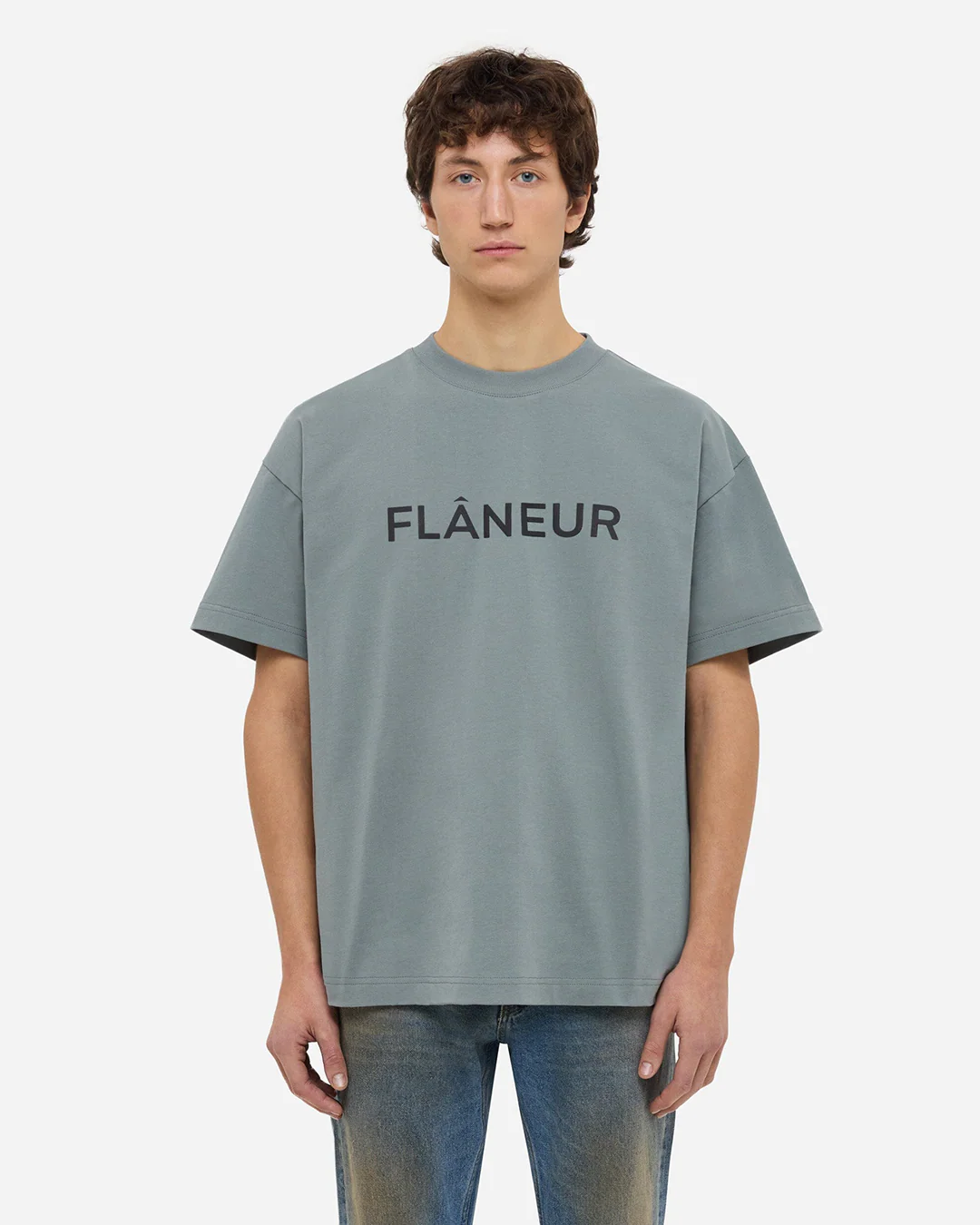 Printed Logo T-Shirt | Steel Green - Image 3
