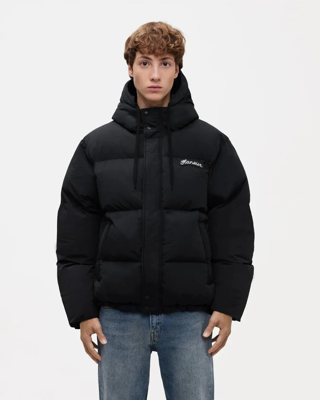 Signature Hooded Puffer Jacket | Black - Image 3