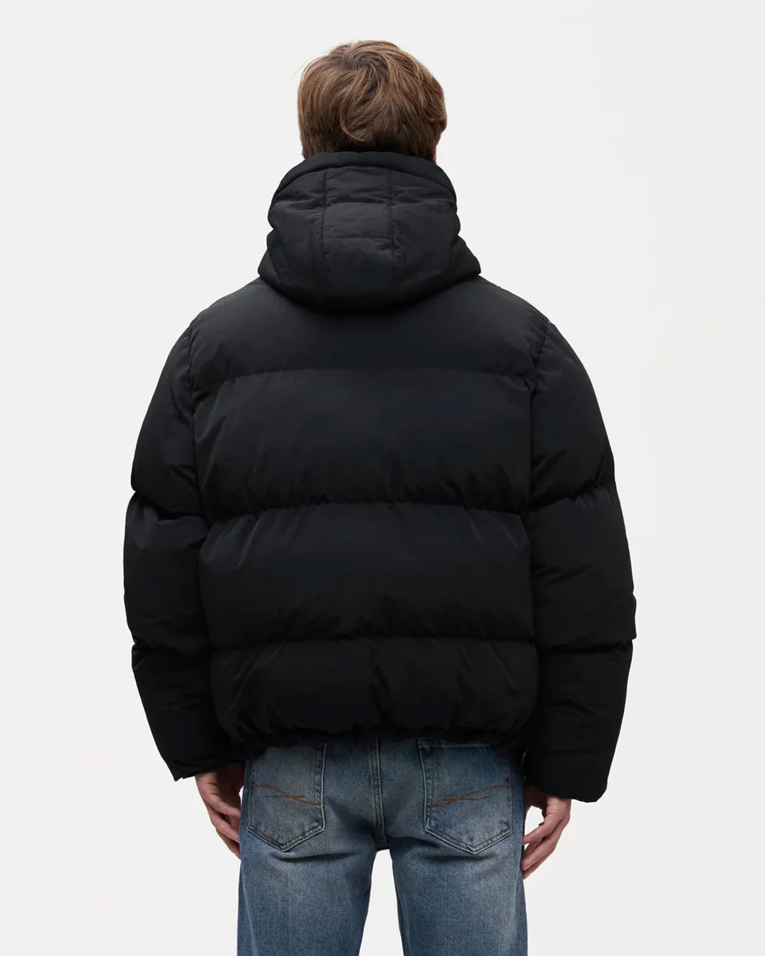 Signature Hooded Puffer Jacket | Black - Image 4