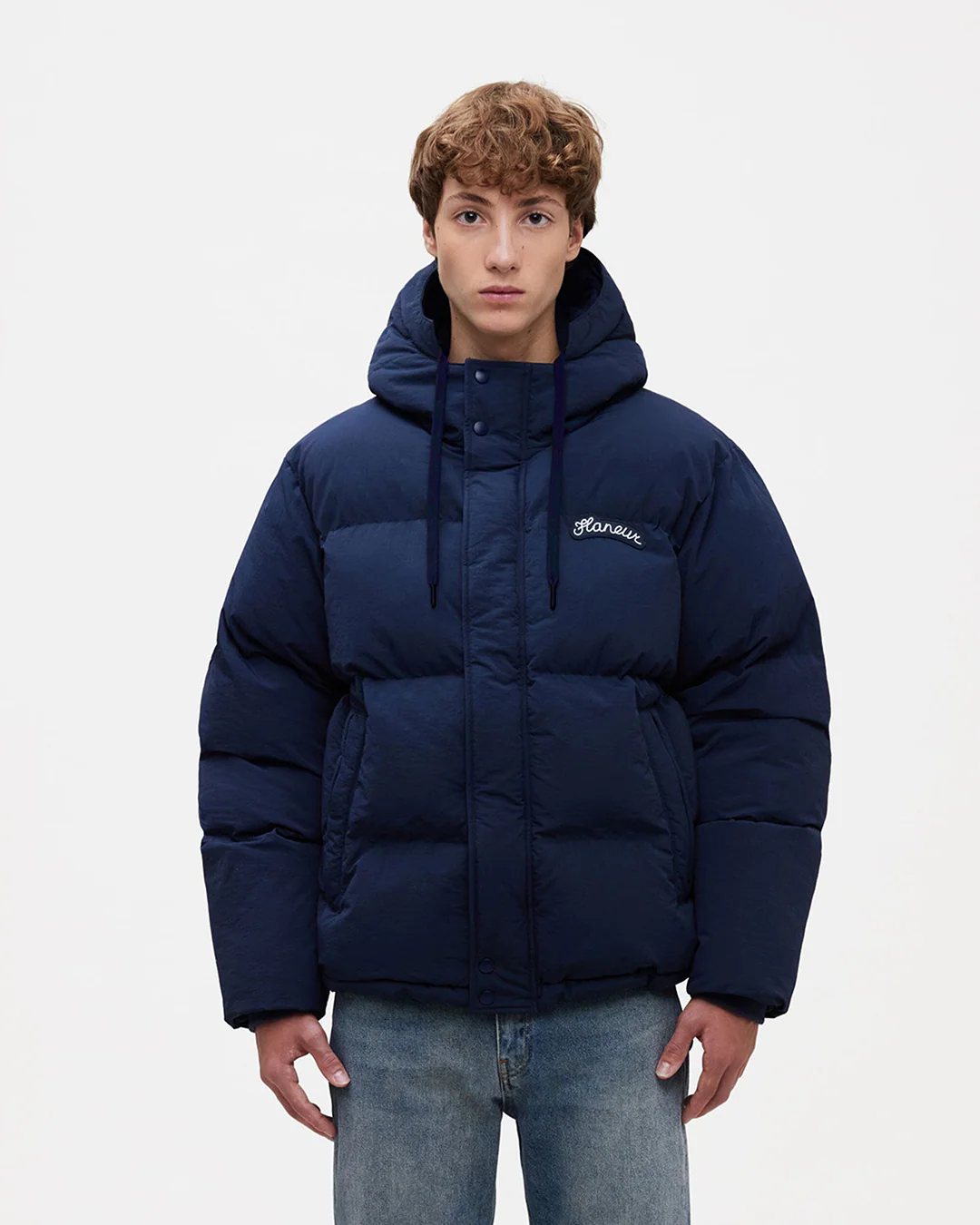 Signature Hooded Puffer Jacket | Navy - Image 3