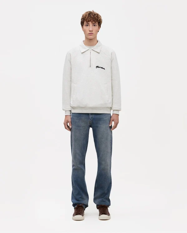 Signature Raglan Half-Zip | Heather Grey - Image 2